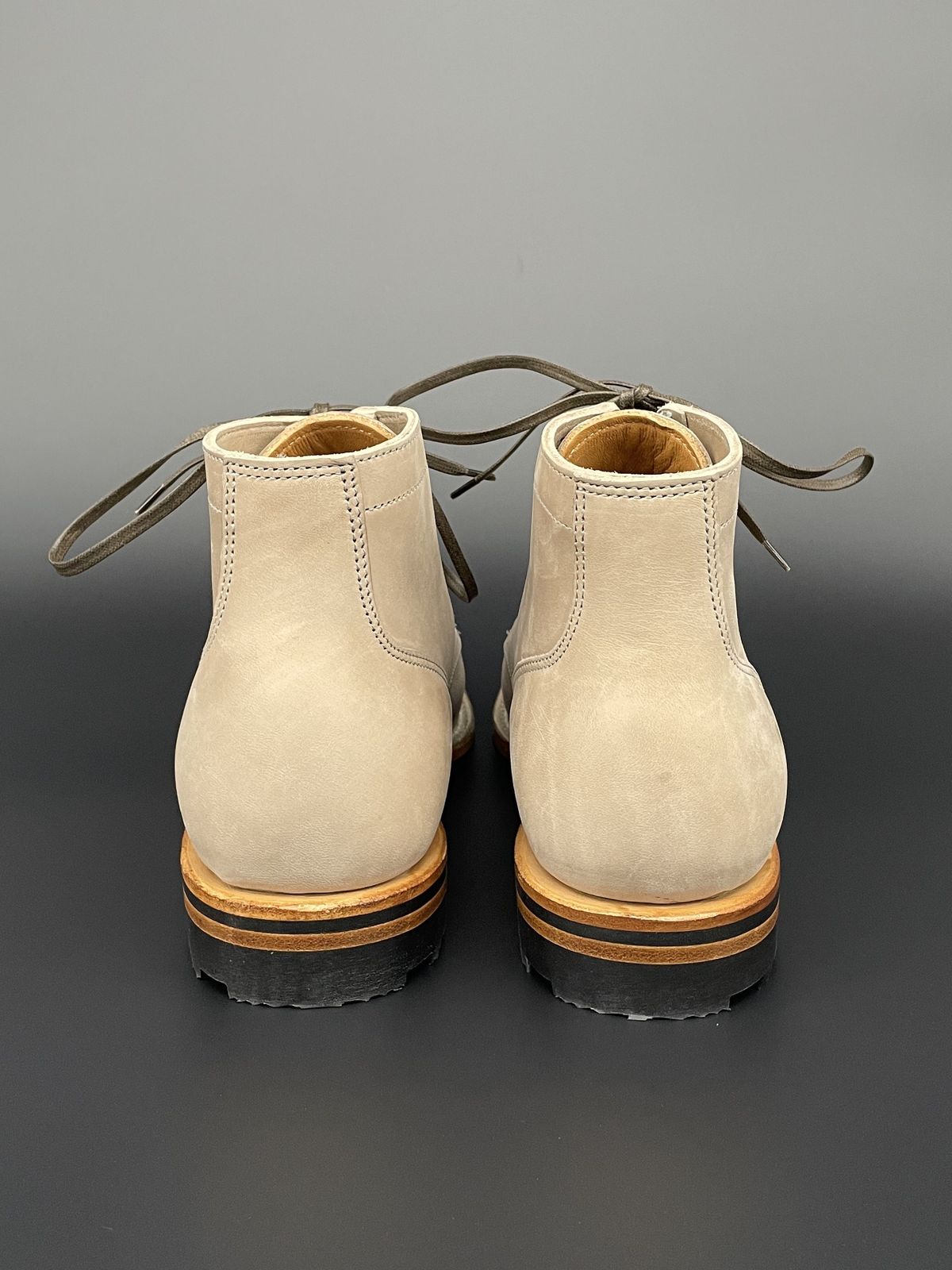 Photo by patinathunderdome on October 1, 2021 of the Viberg Service Boot in Maryam Fango Horsebutt.