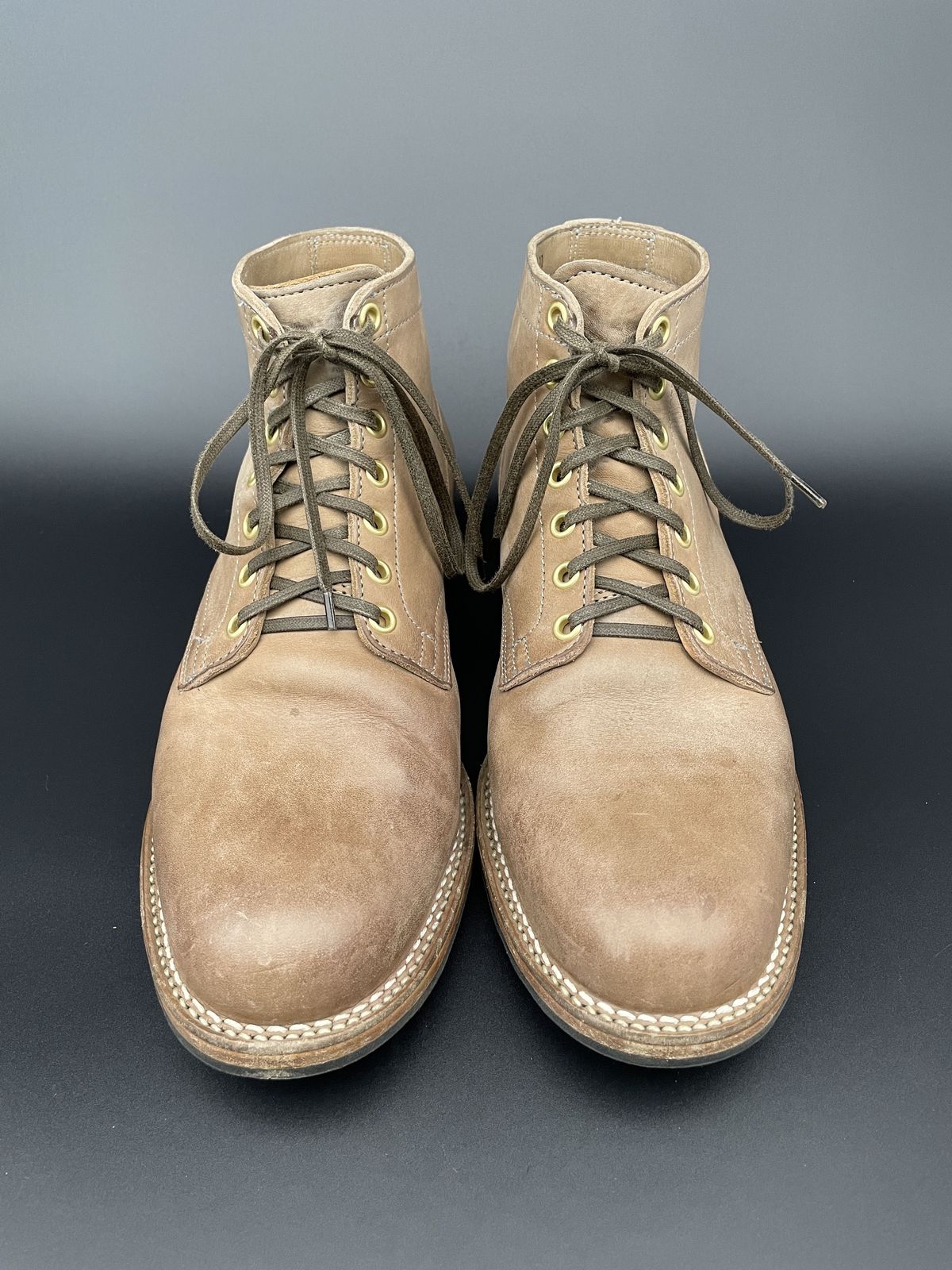 Photo by patinathunderdome on December 5, 2021 of the Viberg Service Boot in Maryam Fango Horsebutt.