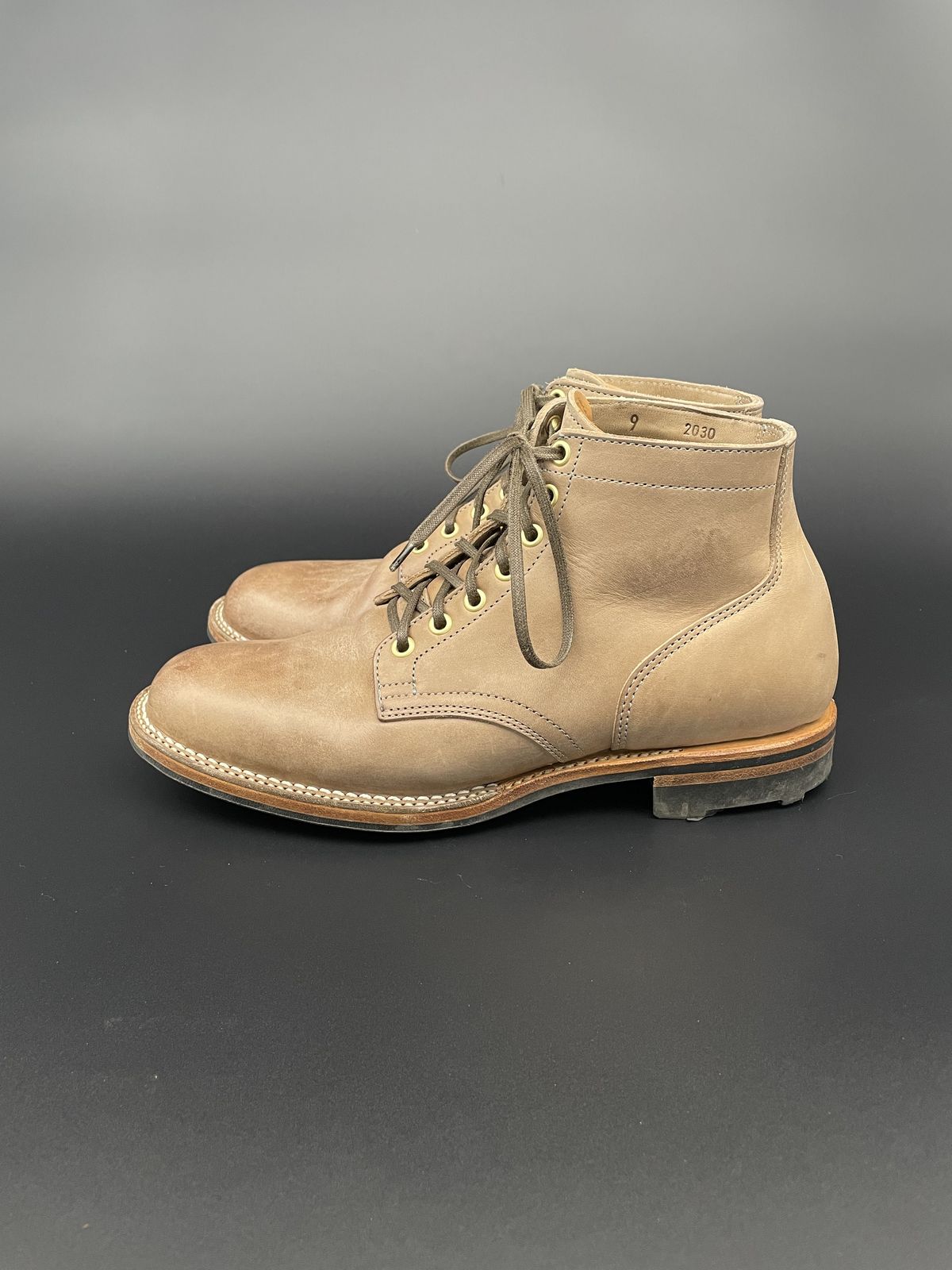 Photo by patinathunderdome on December 5, 2021 of the Viberg Service Boot in Maryam Fango Horsebutt.