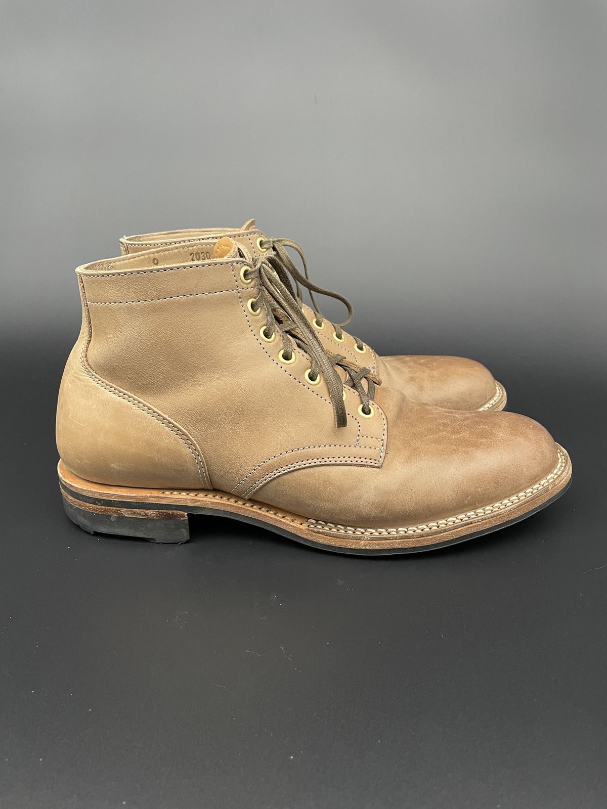 Photo by patinathunderdome on February 4, 2022 of the Viberg Service Boot in Maryam Fango Horsebutt.