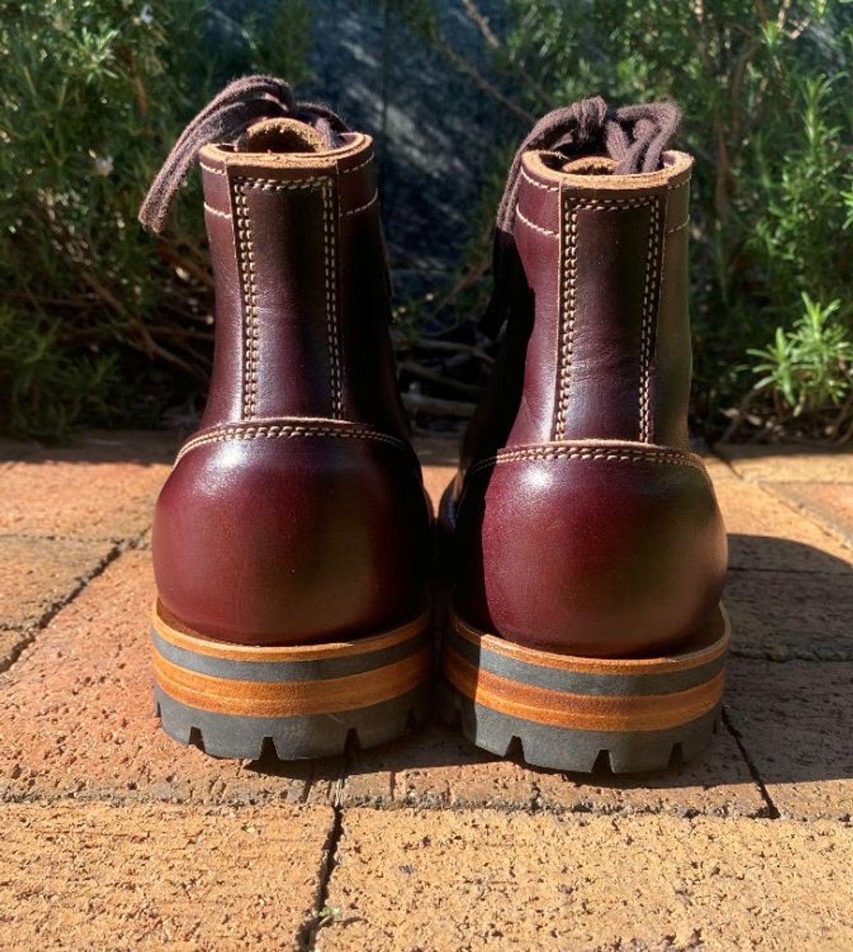 Photo by patinathunderdome on October 1, 2021 of the Truman Service Boot in Seidel Oxblood Double Shot.