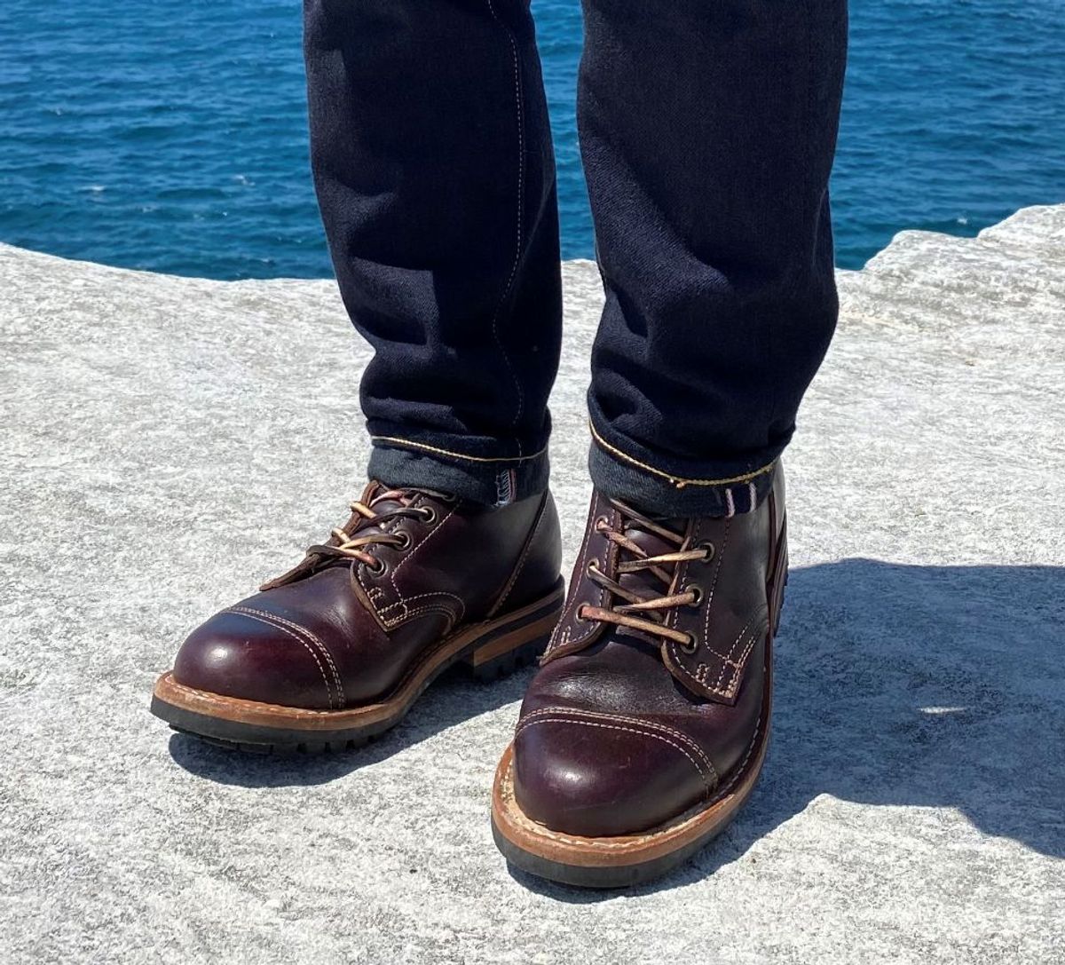 Photo by patinathunderdome on December 5, 2021 of the Truman Service Boot in Seidel Oxblood Double Shot.