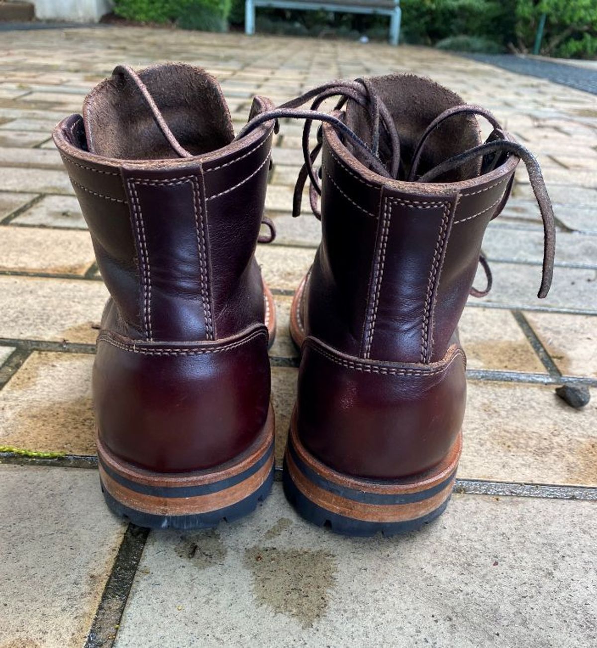 Photo by patinathunderdome on January 5, 2022 of the Truman Service Boot in Seidel Oxblood Double Shot.
