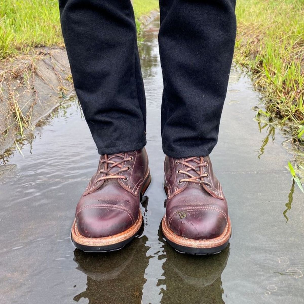 Photo by patinathunderdome on March 5, 2022 of the Truman Service Boot in Seidel Oxblood Double Shot.