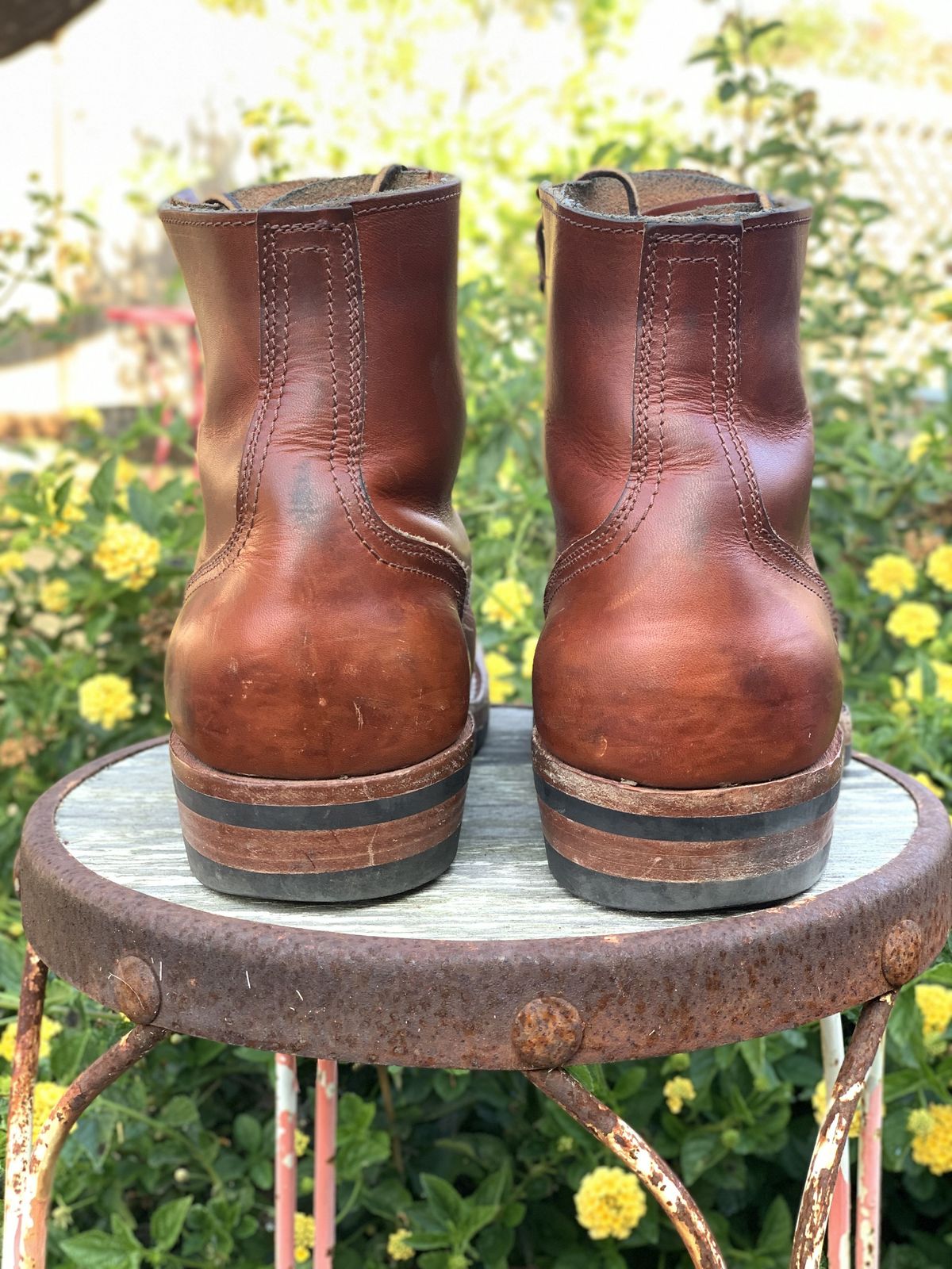 Photo by patinathunderdome on December 2, 2021 of the Nicks Prospector in Wickett & Craig Tan Oiled Latigo.