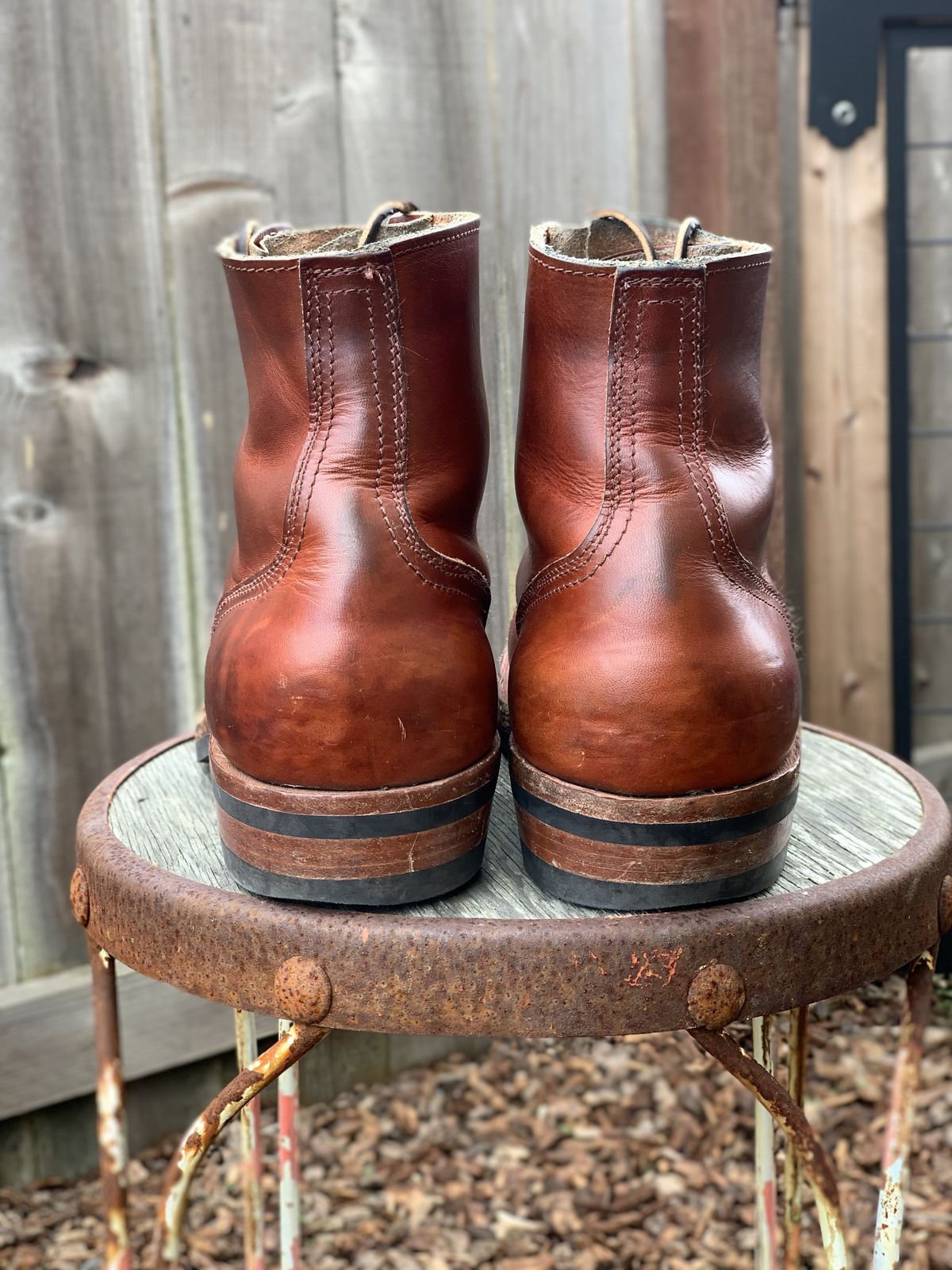 Photo by patinathunderdome on February 3, 2022 of the Nicks Prospector in Wickett & Craig Tan Oiled Latigo.