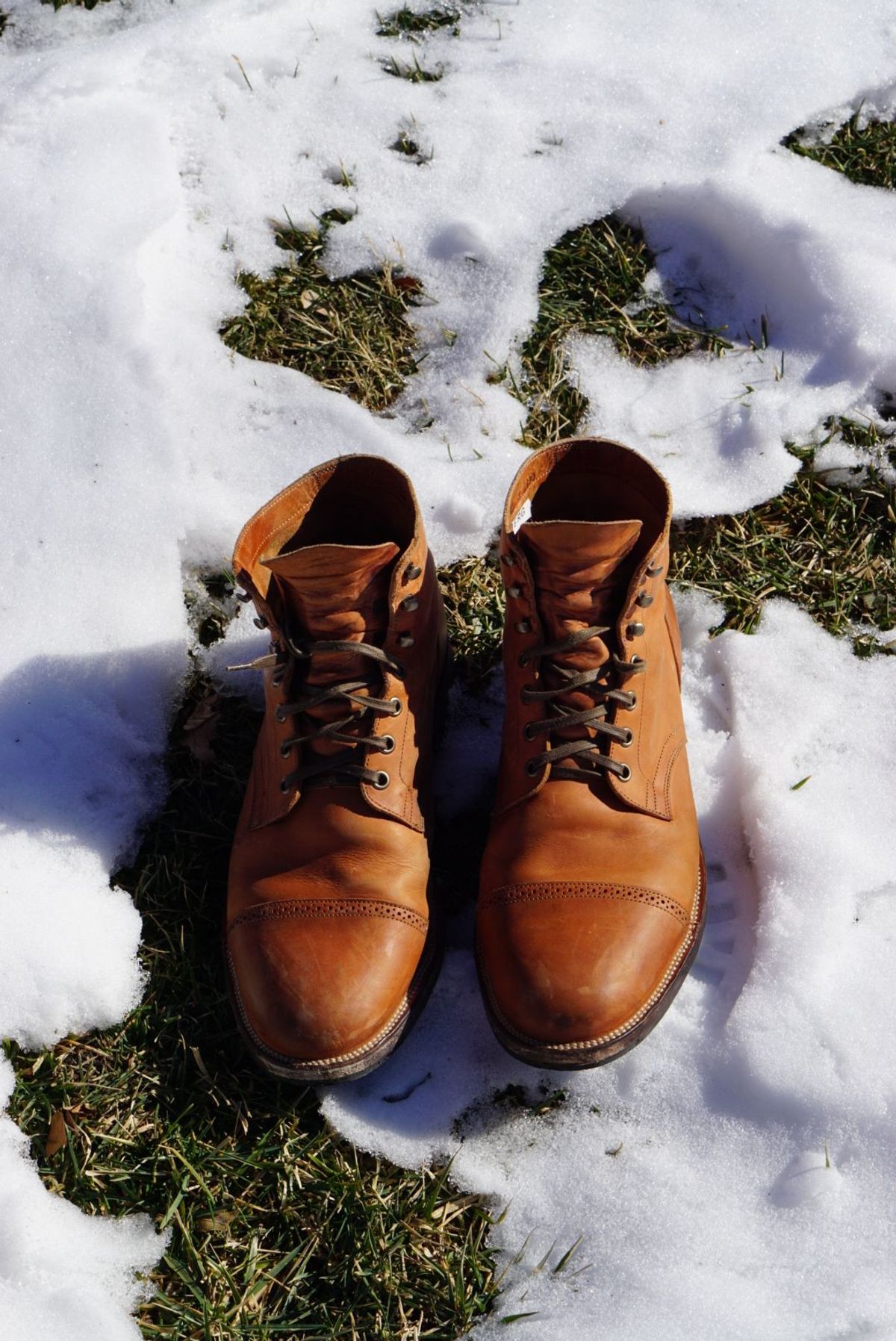 Photo by patinathunderdome on February 5, 2022 of the Viberg Service Boot in Maryam Used Cuoio Nubuck.