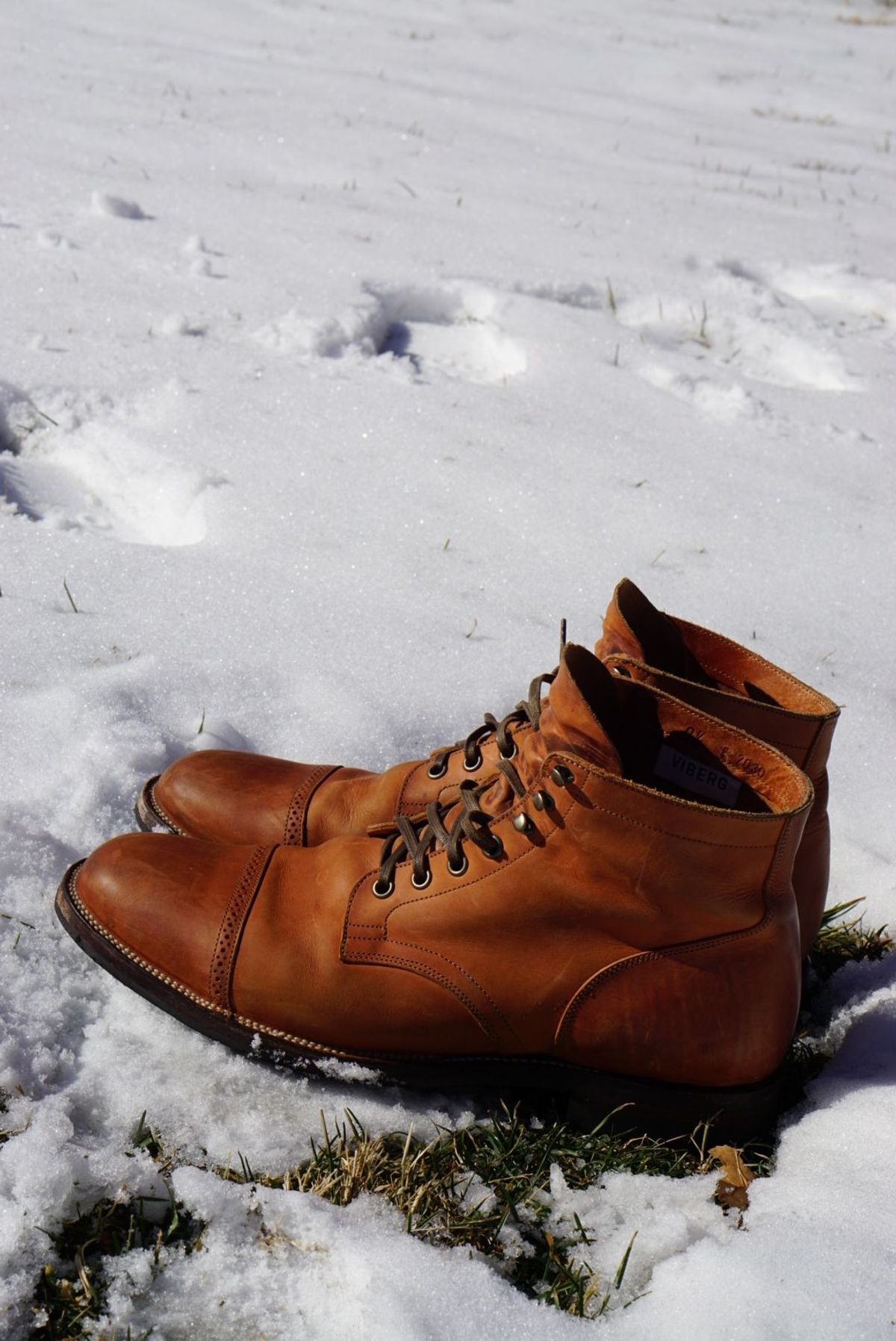 Photo by patinathunderdome on February 5, 2022 of the Viberg Service Boot in Maryam Used Cuoio Nubuck.