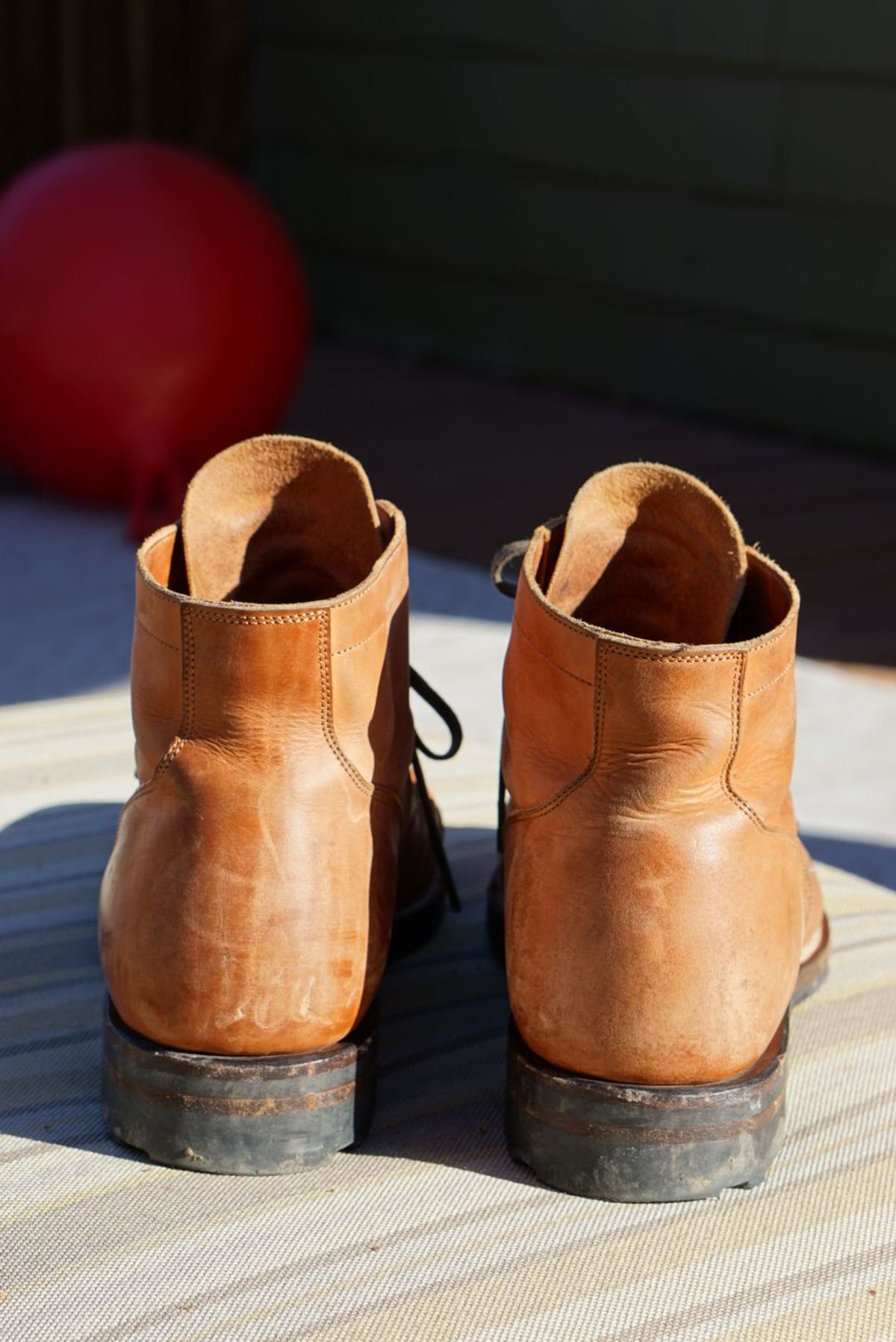 Photo by patinathunderdome on March 4, 2022 of the Viberg Service Boot in Maryam Used Cuoio Nubuck.