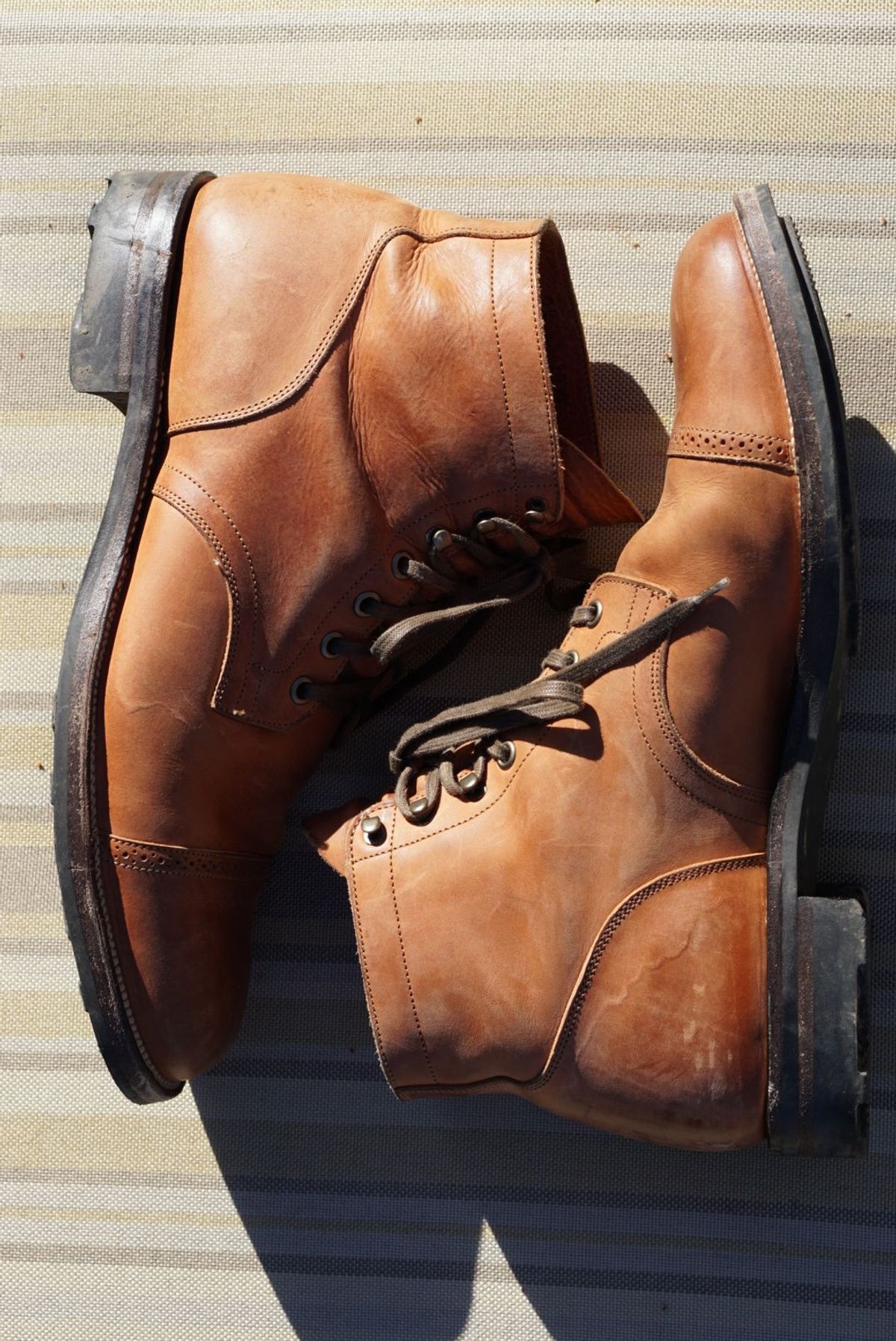 Photo by patinathunderdome on March 4, 2022 of the Viberg Service Boot in Maryam Used Cuoio Nubuck.