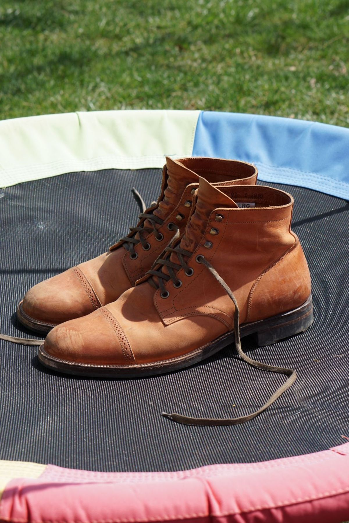 Photo by patinathunderdome on April 4, 2022 of the Viberg Service Boot in Maryam Used Cuoio Nubuck.