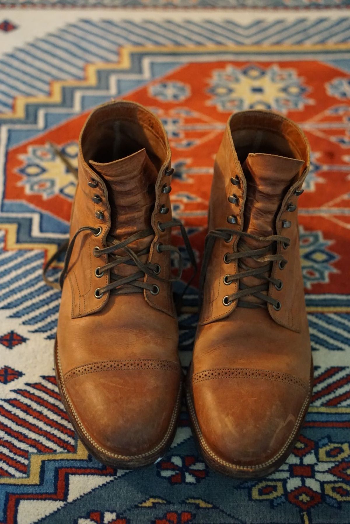 Photo by patinathunderdome on May 3, 2022 of the Viberg Service Boot in Maryam Used Cuoio Nubuck.