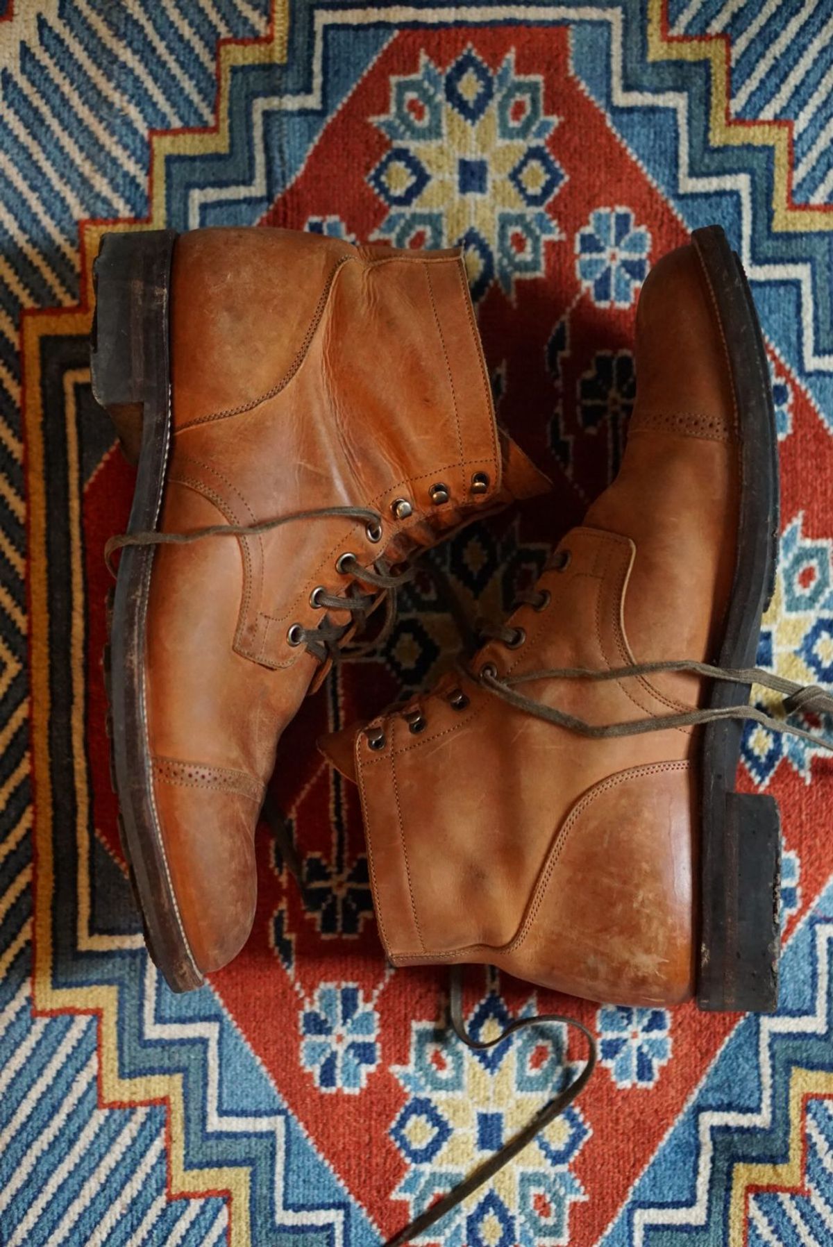 Photo by patinathunderdome on May 3, 2022 of the Viberg Service Boot in Maryam Used Cuoio Nubuck.