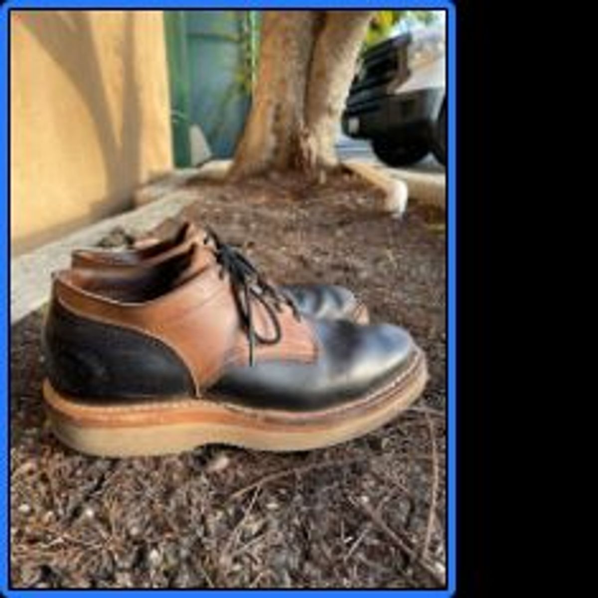 Photo by patinathunderdome on January 6, 2022 of the White's Oxford in Horween Natural Waxed Flesh.