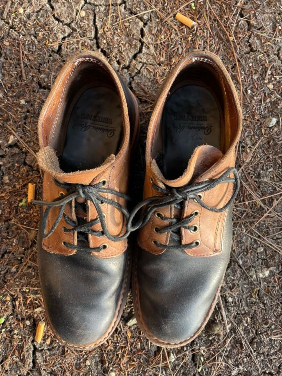 Photo by patinathunderdome on January 6, 2022 of the White's Oxford in Horween Natural Waxed Flesh.