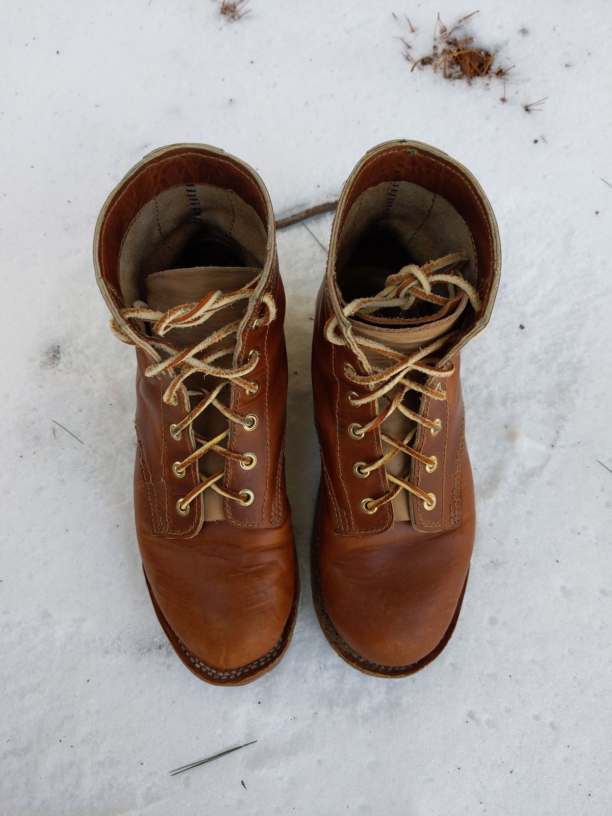Photo by patinathunderdome on February 5, 2022 of the Self-Made in Horween Coppertone Chromexcel.