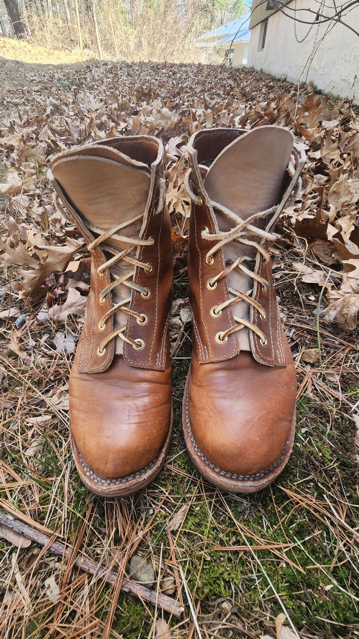 Photo by patinathunderdome on April 5, 2022 of the Self-Made in Horween Coppertone Chromexcel.