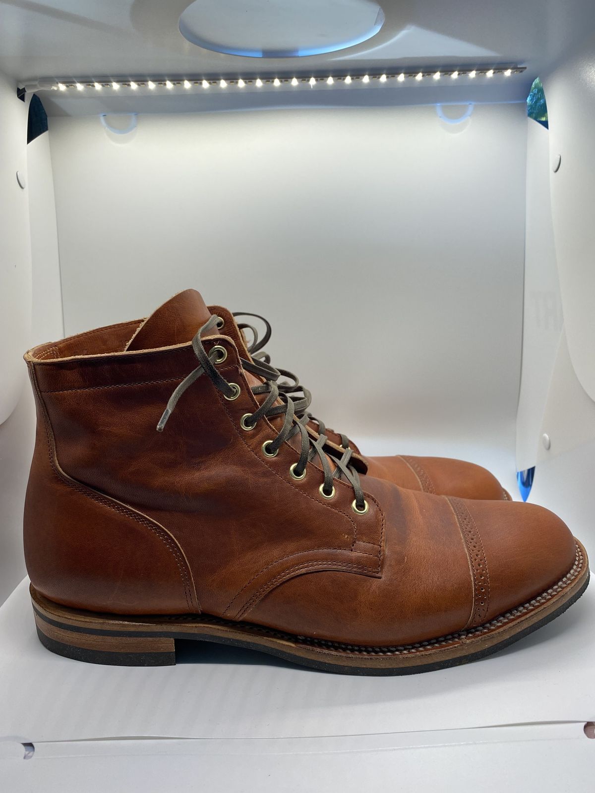 Photo by patinathunderdome on September 30, 2021 of the Viberg Service Boot in Horween Spice Dublin.