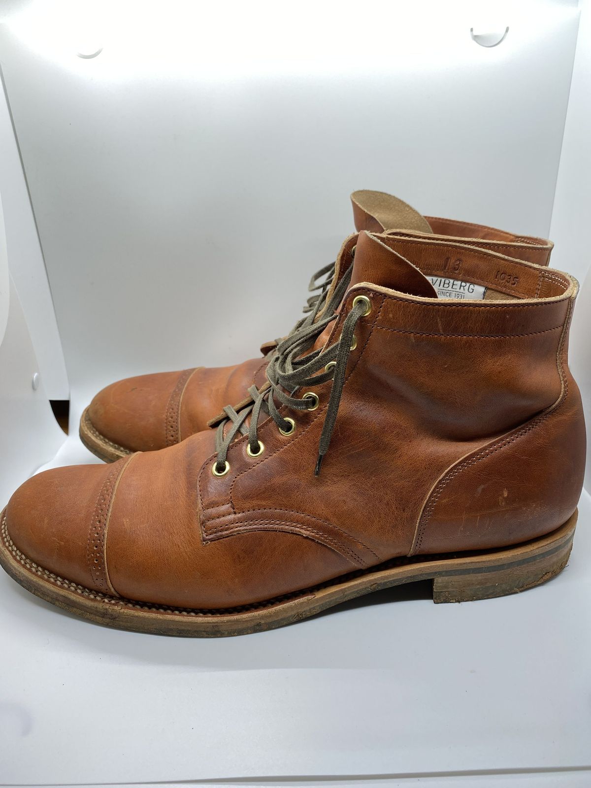 Photo by patinathunderdome on November 2, 2021 of the Viberg Service Boot in Horween Spice Dublin.