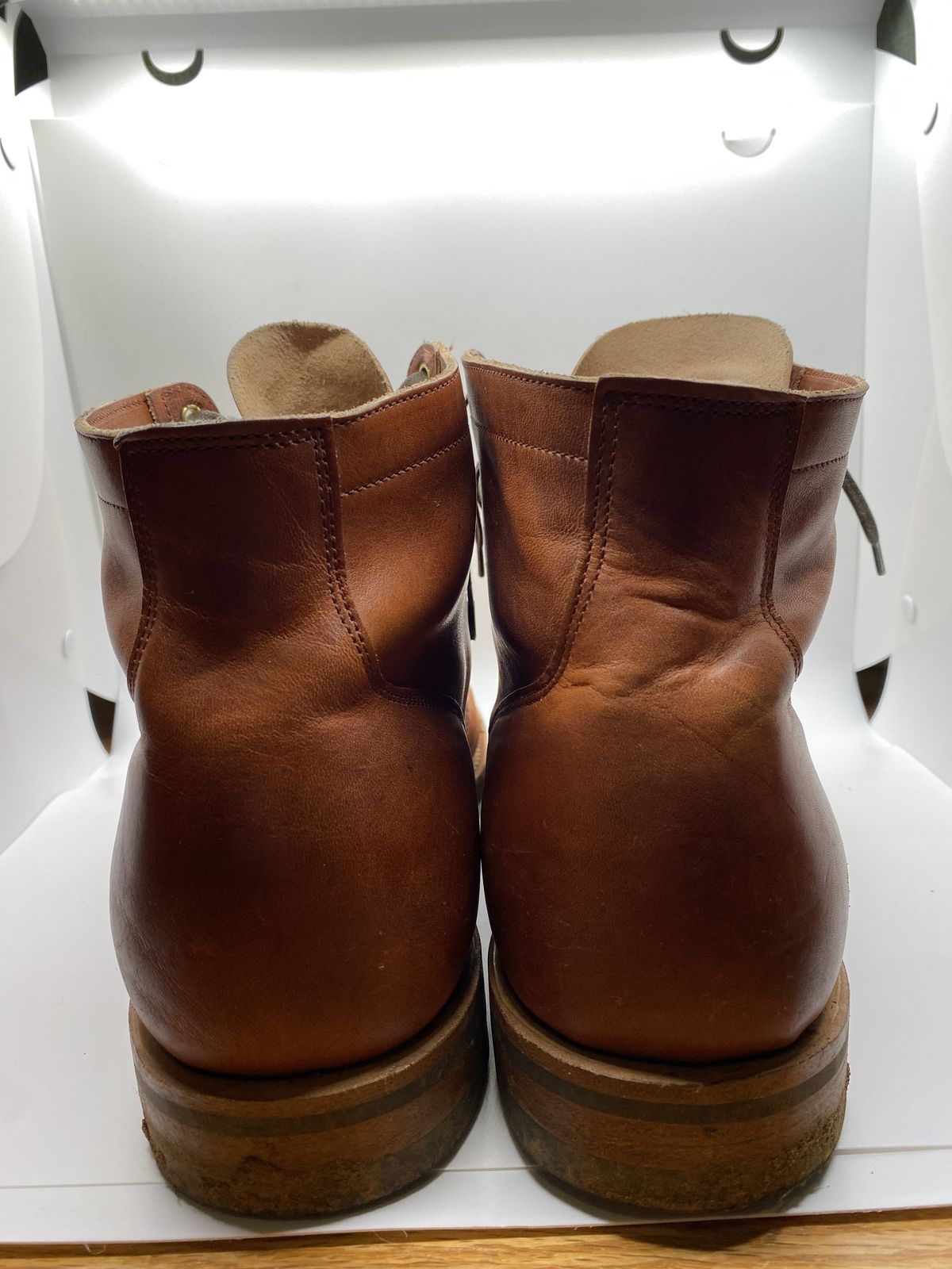 Photo by patinathunderdome on November 2, 2021 of the Viberg Service Boot in Horween Spice Dublin.