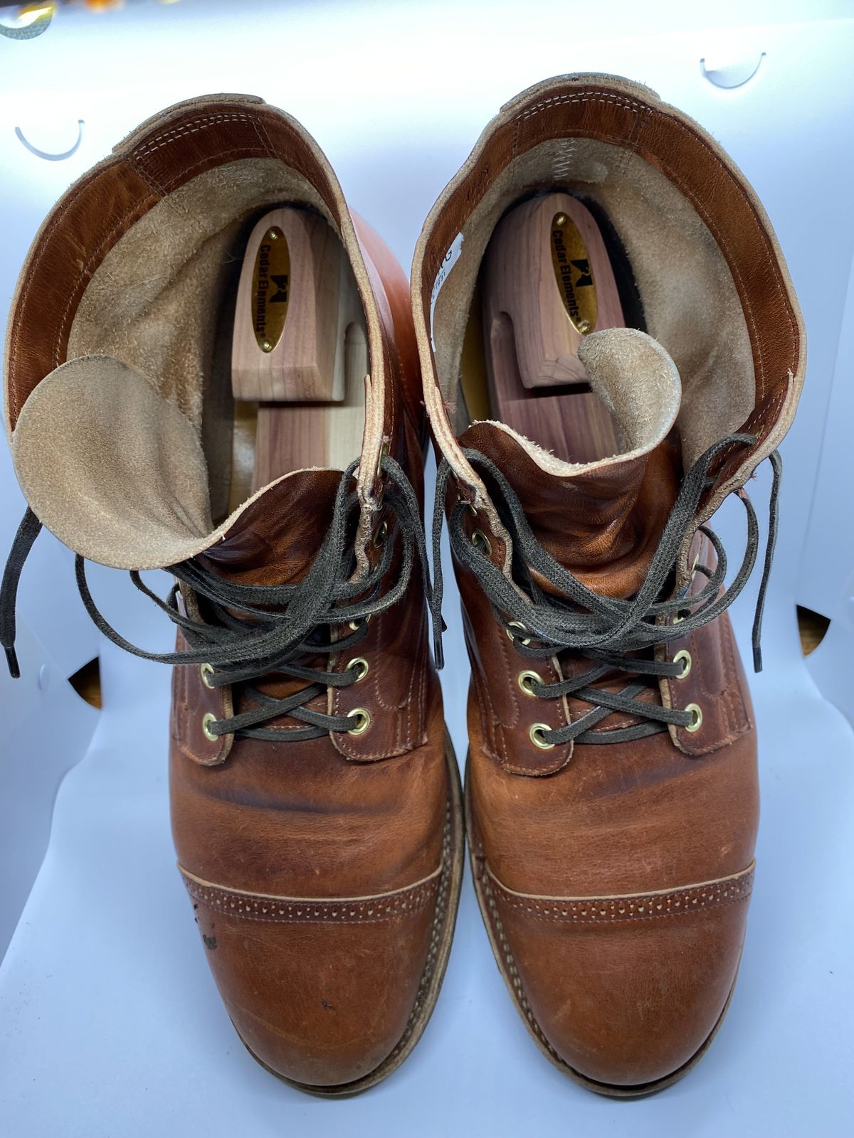 Photo by patinathunderdome on November 2, 2021 of the Viberg Service Boot in Horween Spice Dublin.
