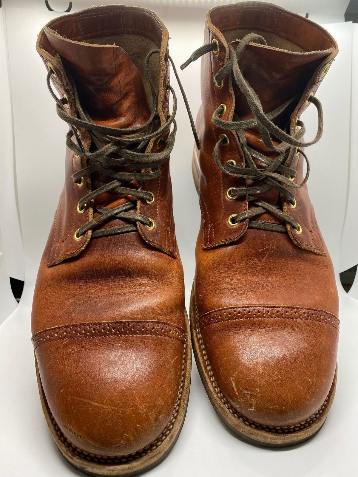 Photo by patinathunderdome on December 1, 2021 of the Viberg Service Boot in Horween Spice Dublin.