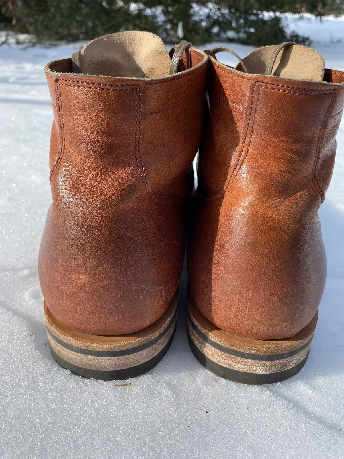 Photo by patinathunderdome on February 1, 2022 of the Viberg Service Boot in Horween Spice Dublin.
