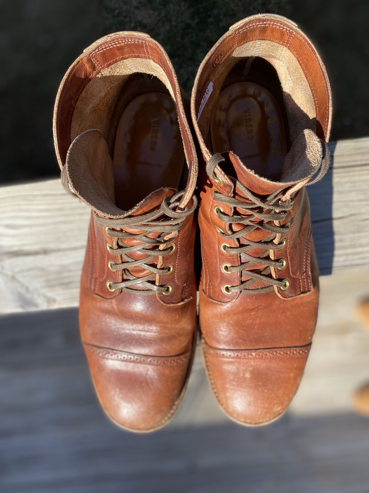 Photo by patinathunderdome on March 1, 2022 of the Viberg Service Boot in Horween Spice Dublin.