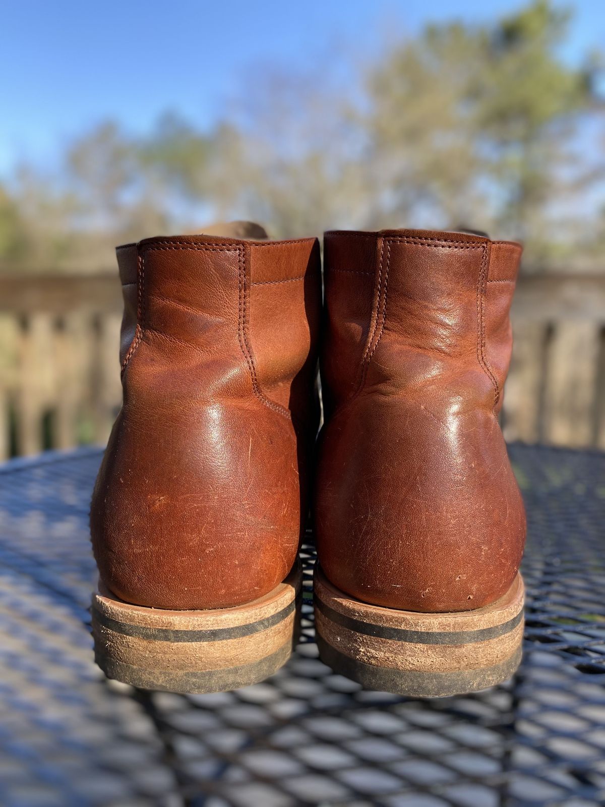 Photo by patinathunderdome on April 2, 2022 of the Viberg Service Boot in Horween Spice Dublin.