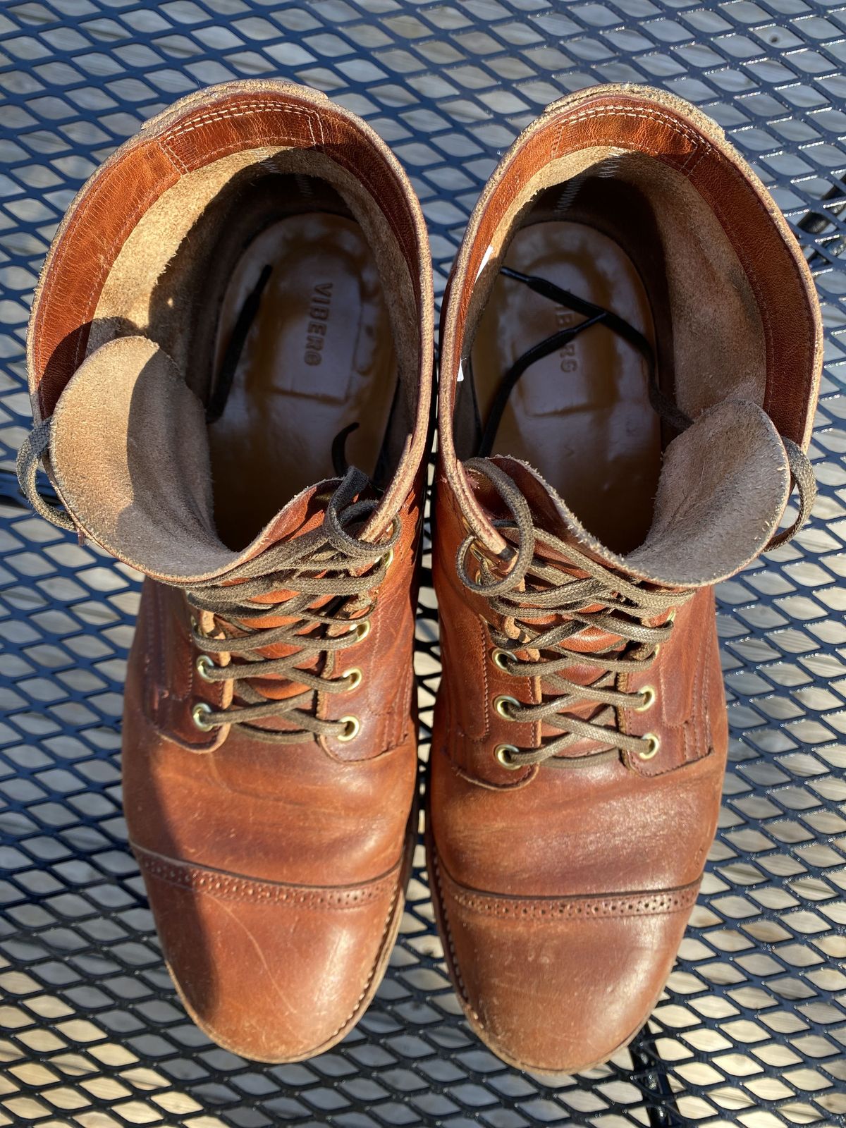 Photo by patinathunderdome on April 2, 2022 of the Viberg Service Boot in Horween Spice Dublin.