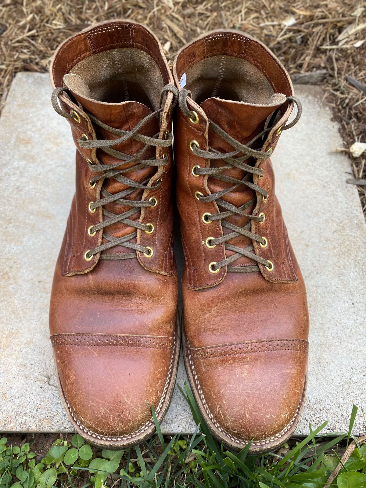 Photo by patinathunderdome on May 2, 2022 of the Viberg Service Boot in Horween Spice Dublin.