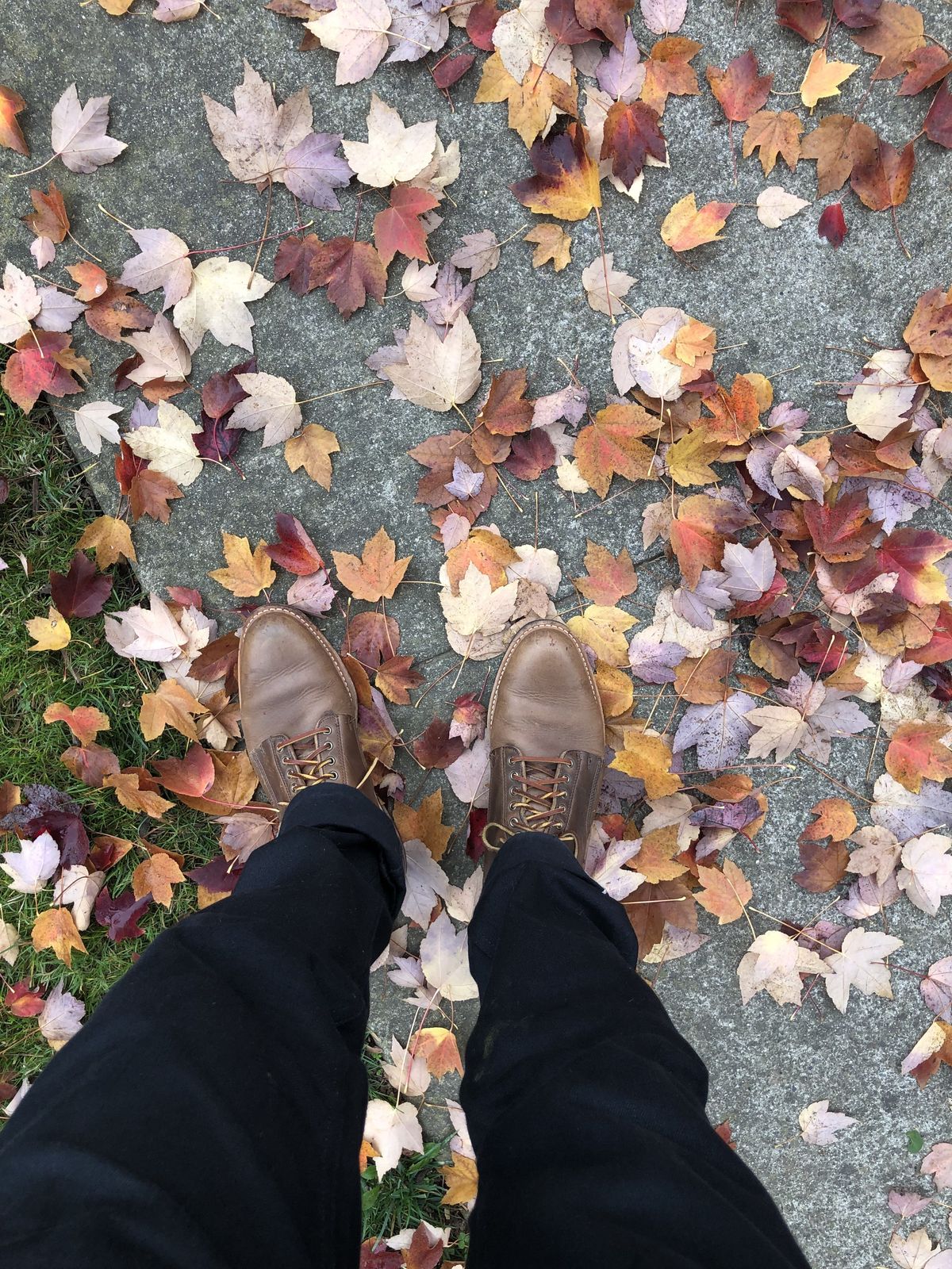 Photo by patinathunderdome on December 5, 2021 of the Rancourt & Co. x Taylor Stitch Moto Boot in Horween Natural Chromexcel.
