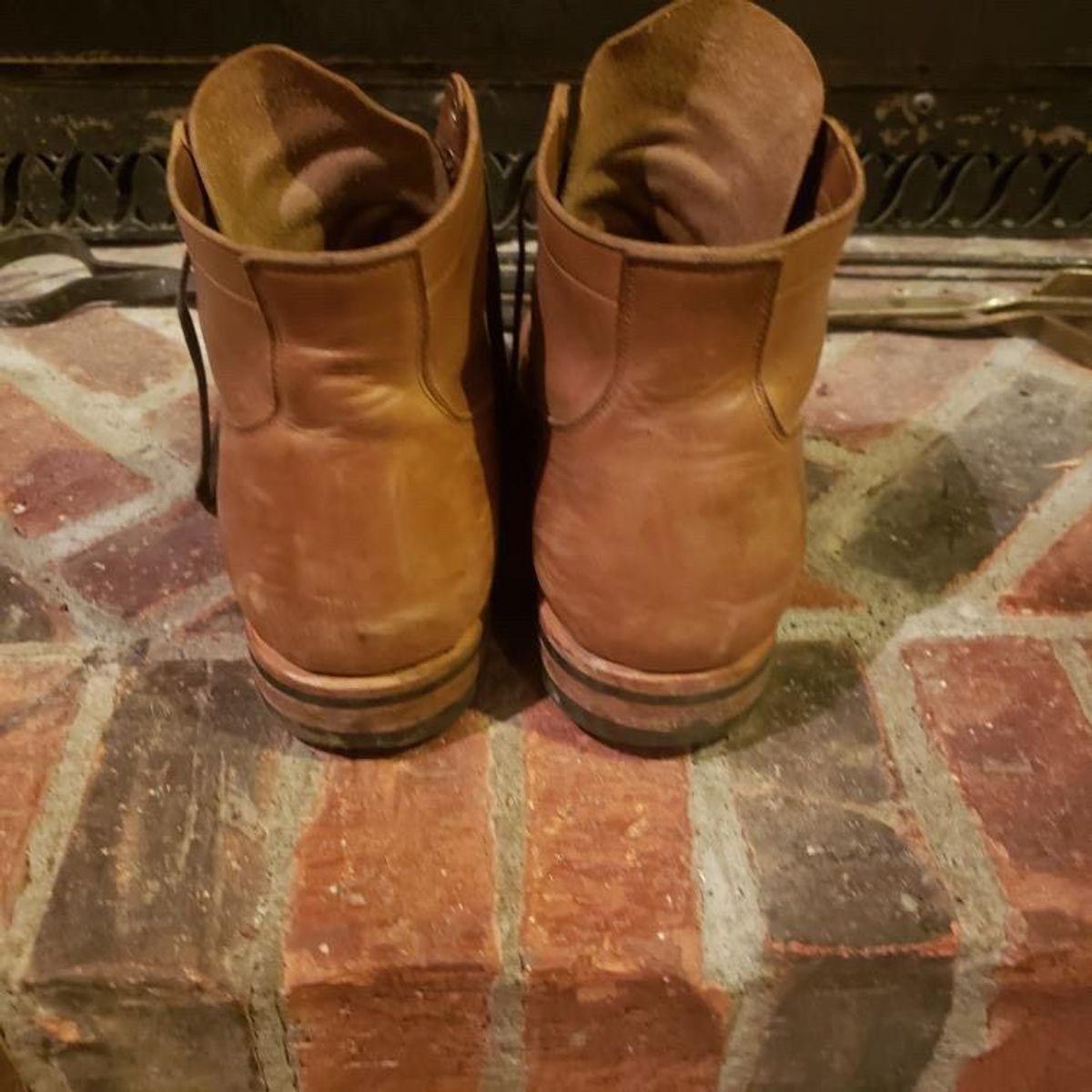Photo by patinathunderdome on December 6, 2021 of the Viberg Service Boot in Horween Natural Chromexcel.