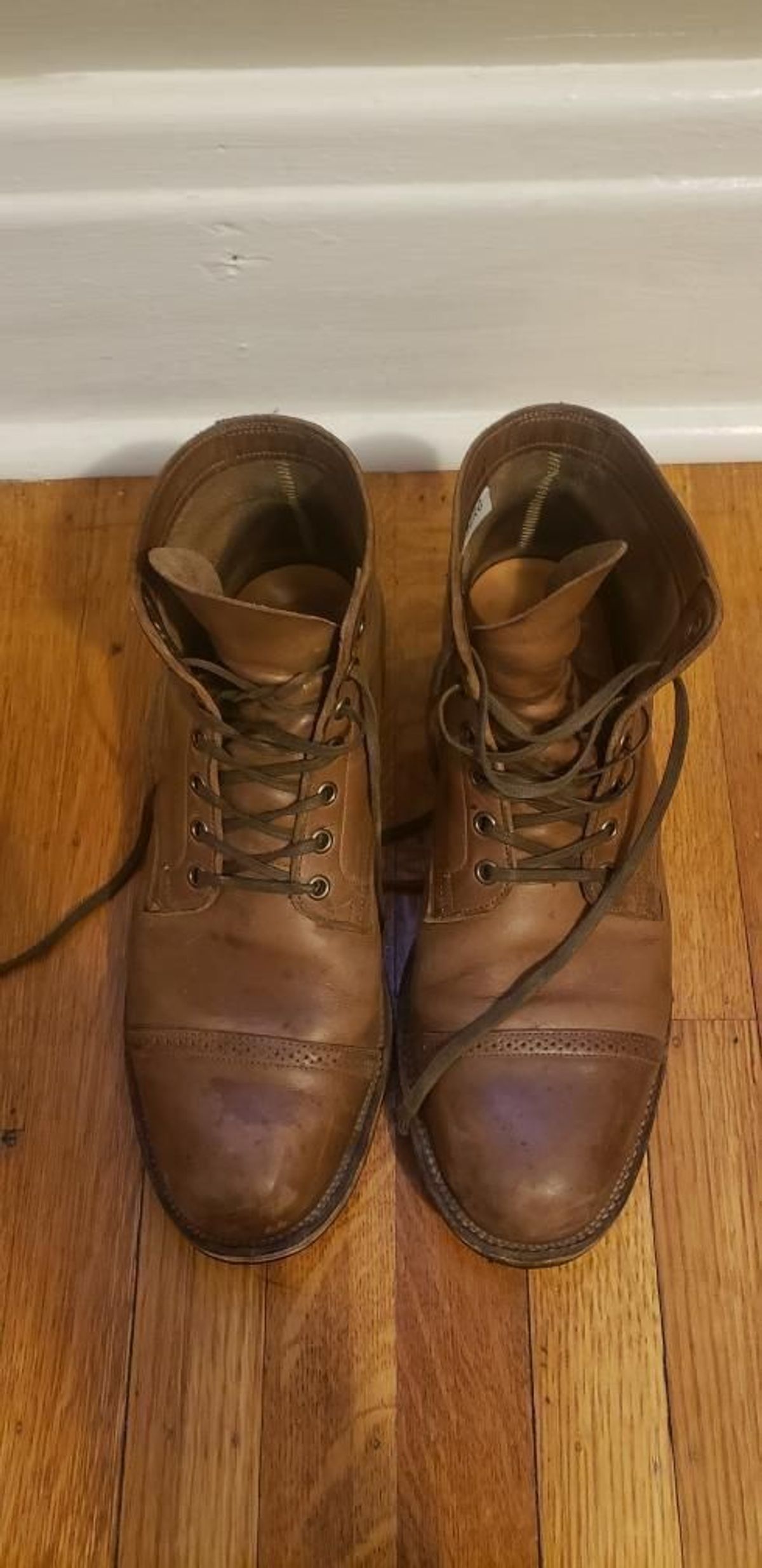Photo by patinathunderdome on January 6, 2022 of the Viberg Service Boot in Horween Natural Chromexcel.