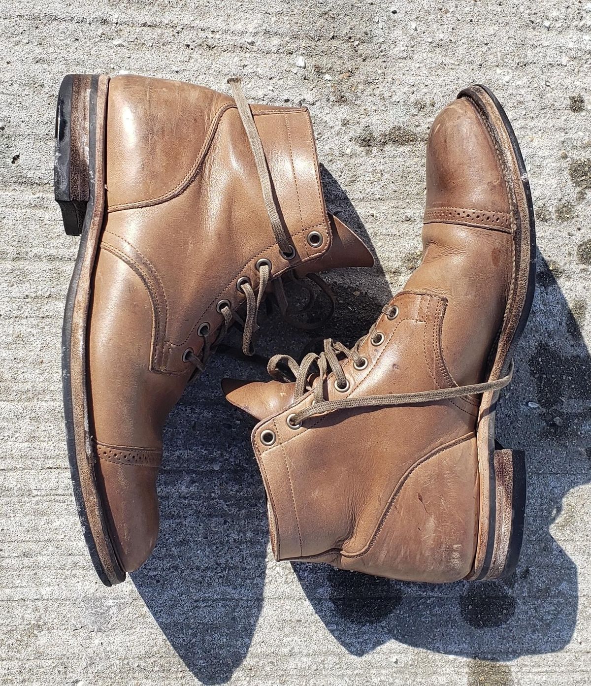 Photo by patinathunderdome on February 5, 2022 of the Viberg Service Boot in Horween Natural Chromexcel.