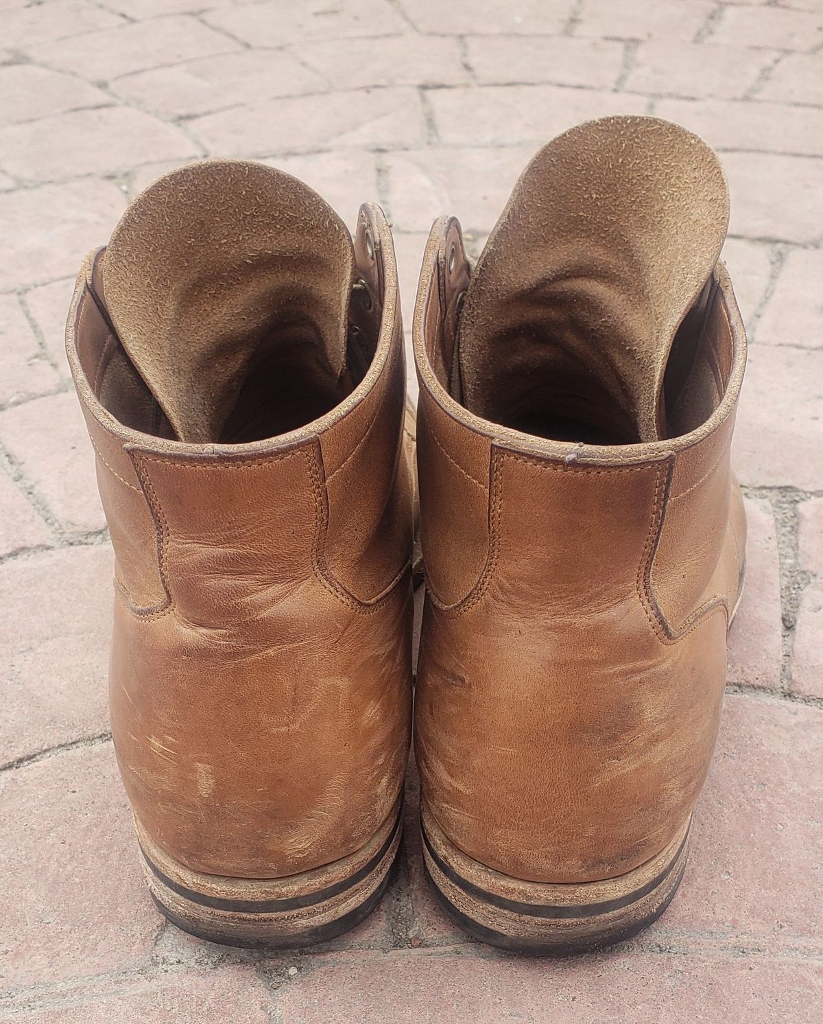 Photo by patinathunderdome on March 5, 2022 of the Viberg Service Boot in Horween Natural Chromexcel.