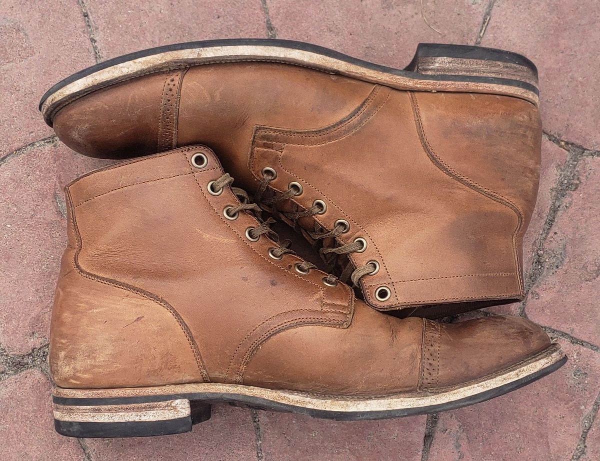 Photo by patinathunderdome on March 5, 2022 of the Viberg Service Boot in Horween Natural Chromexcel.