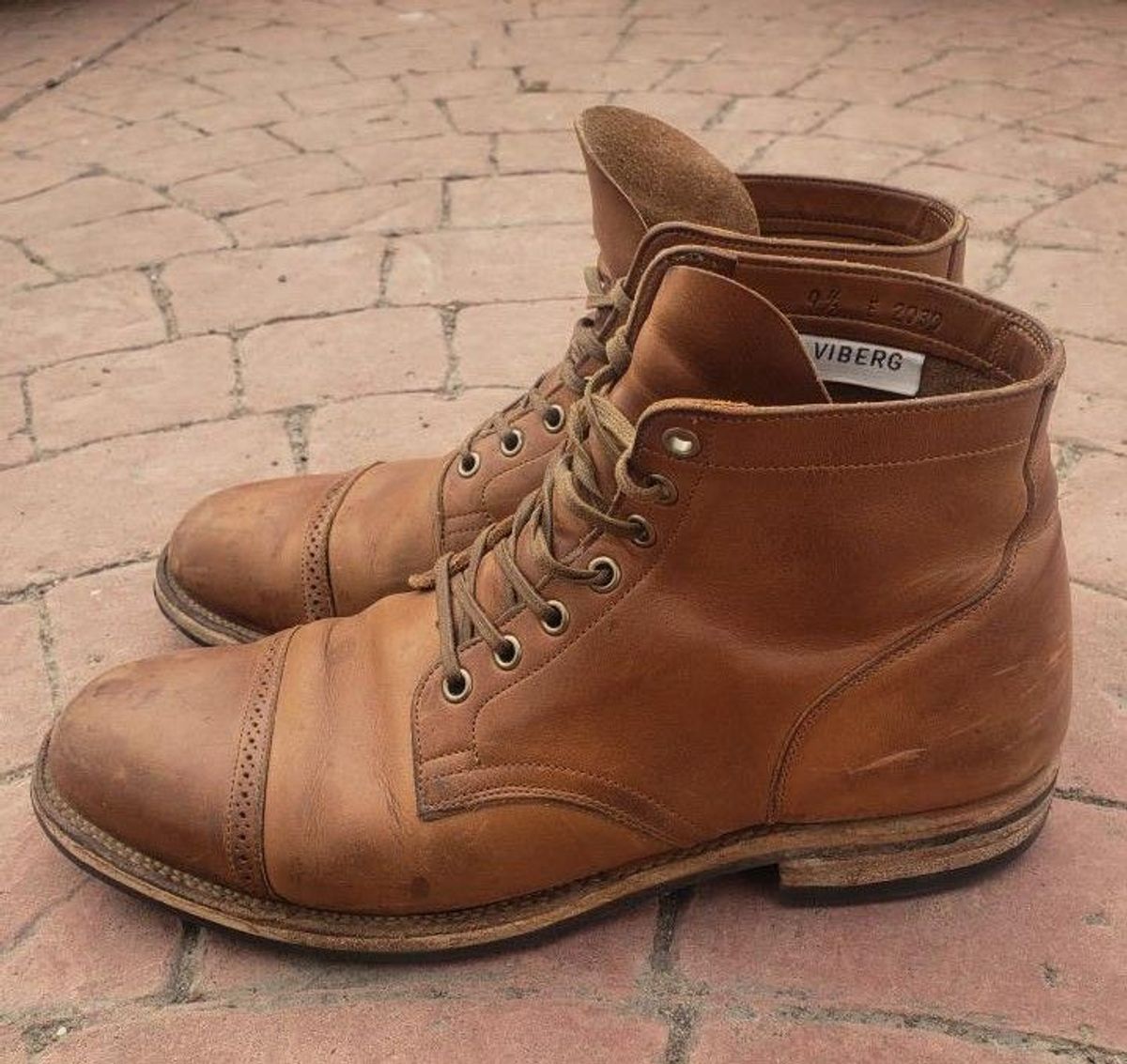 Photo by patinathunderdome on March 5, 2022 of the Viberg Service Boot in Horween Natural Chromexcel.