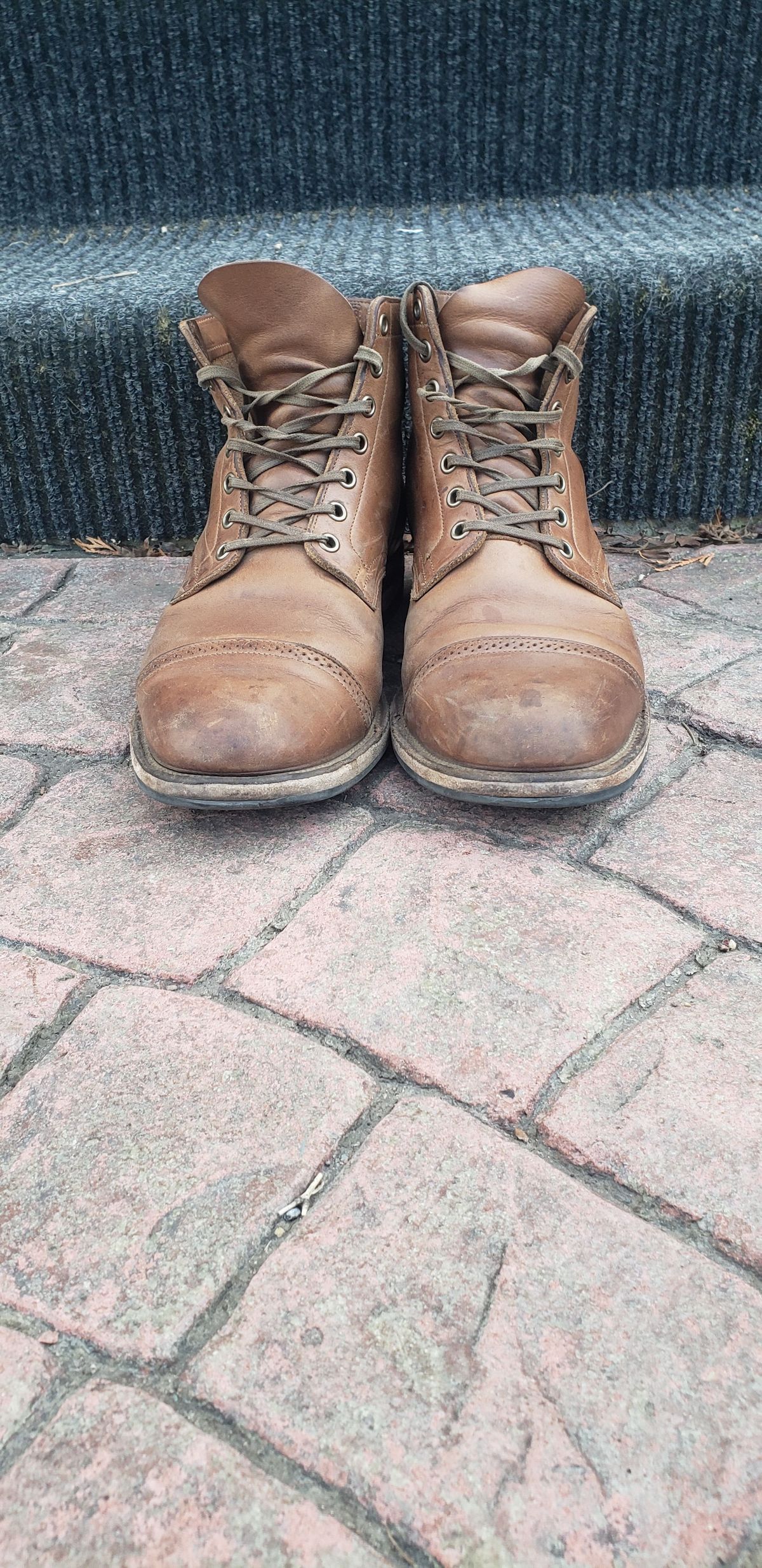 Photo by patinathunderdome on April 5, 2022 of the Viberg Service Boot in Horween Natural Chromexcel.