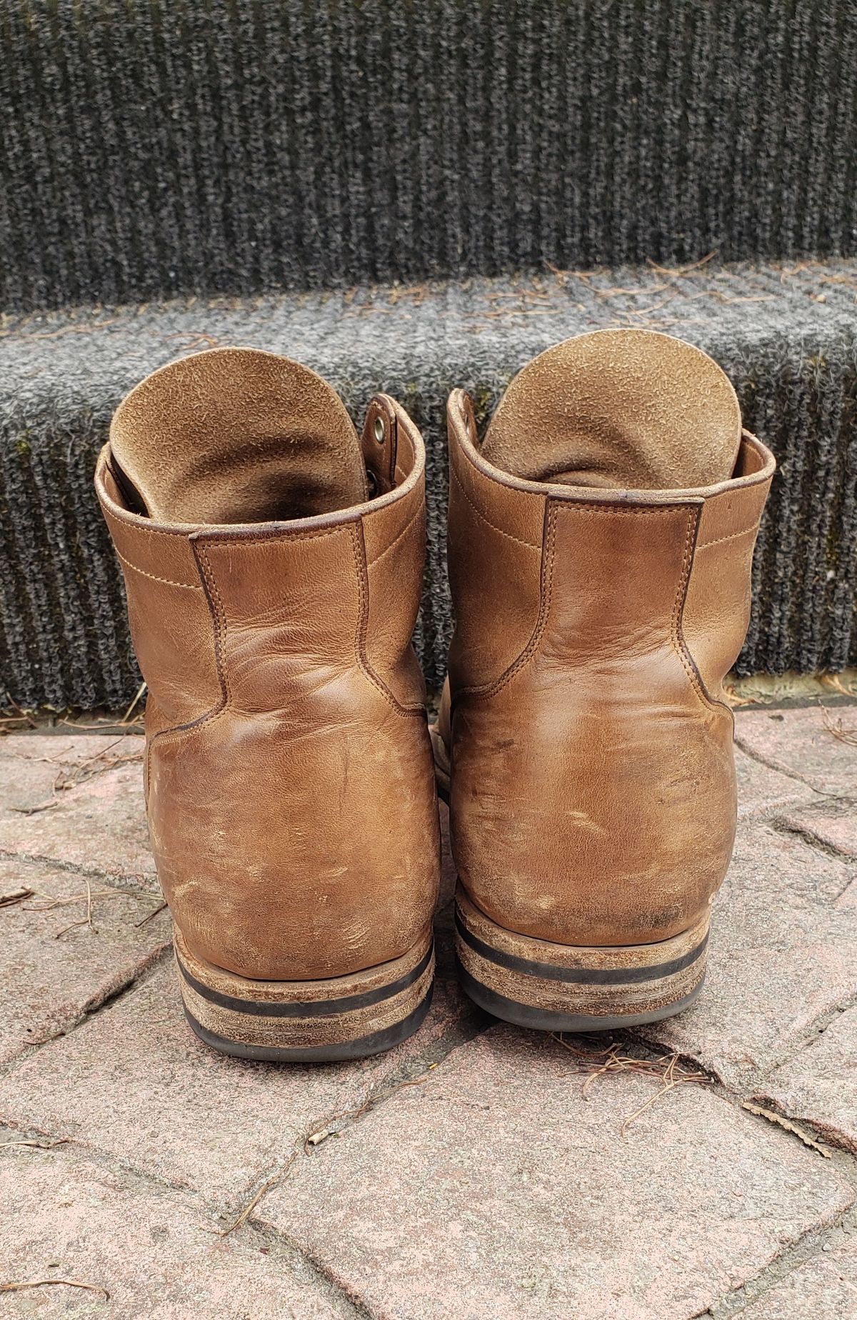 Photo by patinathunderdome on May 6, 2022 of the Viberg Service Boot in Horween Natural Chromexcel.