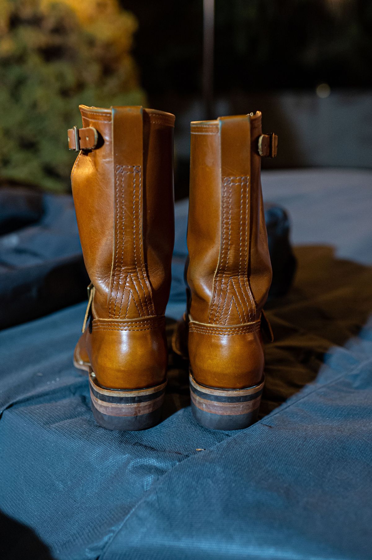 Photo by patinathunderdome on March 6, 2022 of the Wesco Boss Engineer Boot in Seidel British Tan Domain.