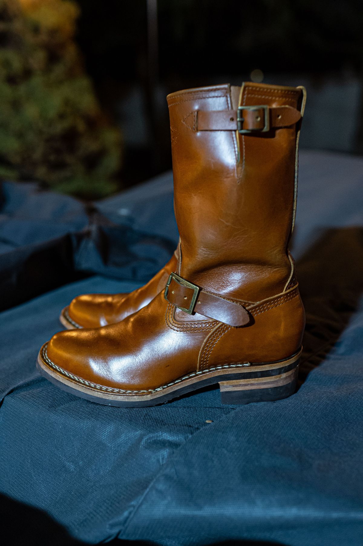 Photo by patinathunderdome on March 6, 2022 of the Wesco Boss Engineer Boot in Seidel British Tan Domain.