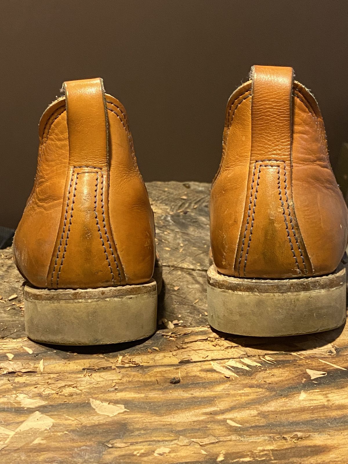 Photo by patinathunderdome on November 2, 2021 of the Wesco Romeo in Wickett & Craig Natural Skirting.