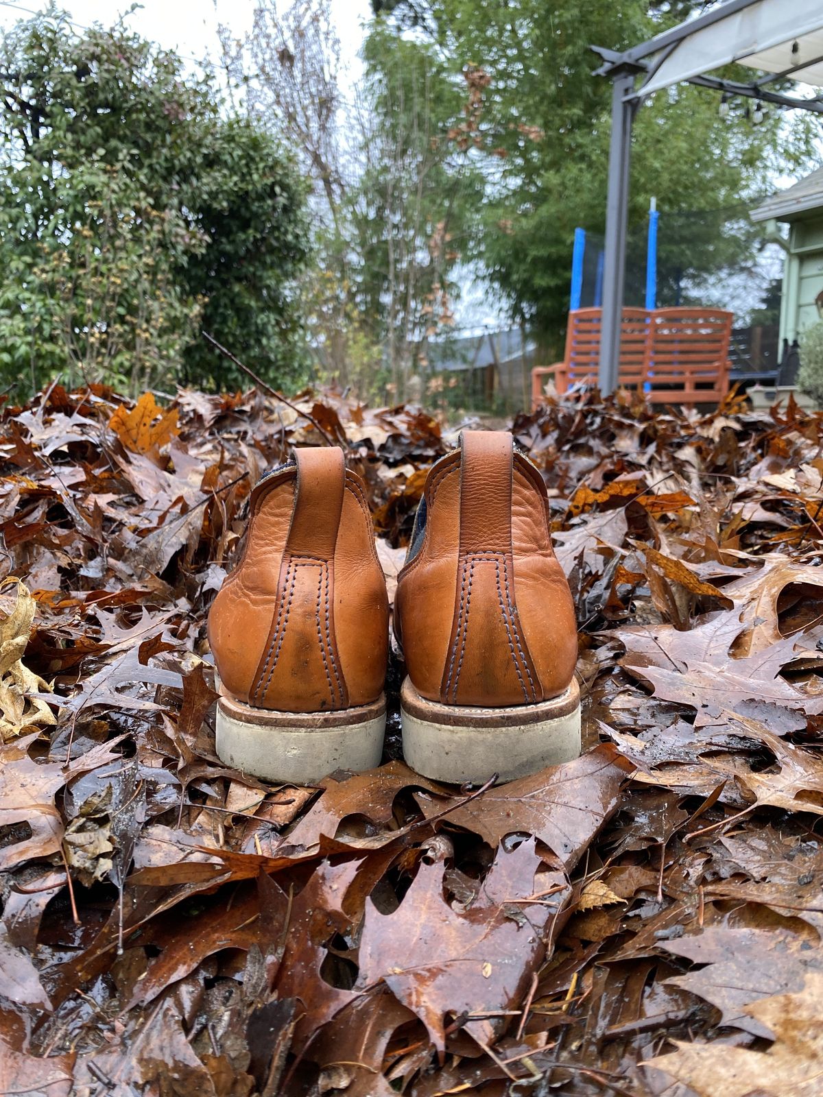 Photo by patinathunderdome on December 4, 2021 of the Wesco Romeo in Wickett & Craig Natural Skirting.