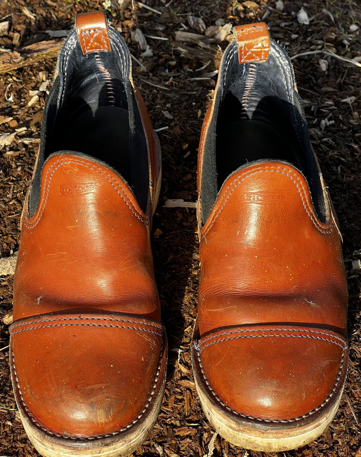 Photo by patinathunderdome on February 4, 2022 of the Wesco Romeo in Wickett & Craig Natural Skirting.