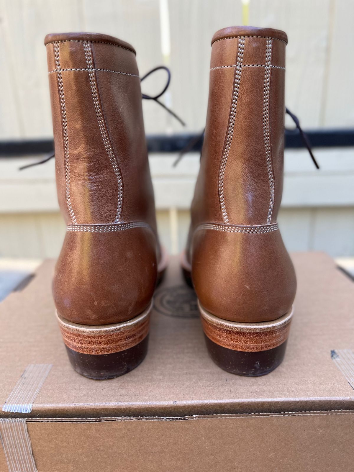 Photo by patinathunderdome on November 5, 2021 of the Onderhoud SVC02 Packer Boot in Maryam Toscanello Horsebutt.