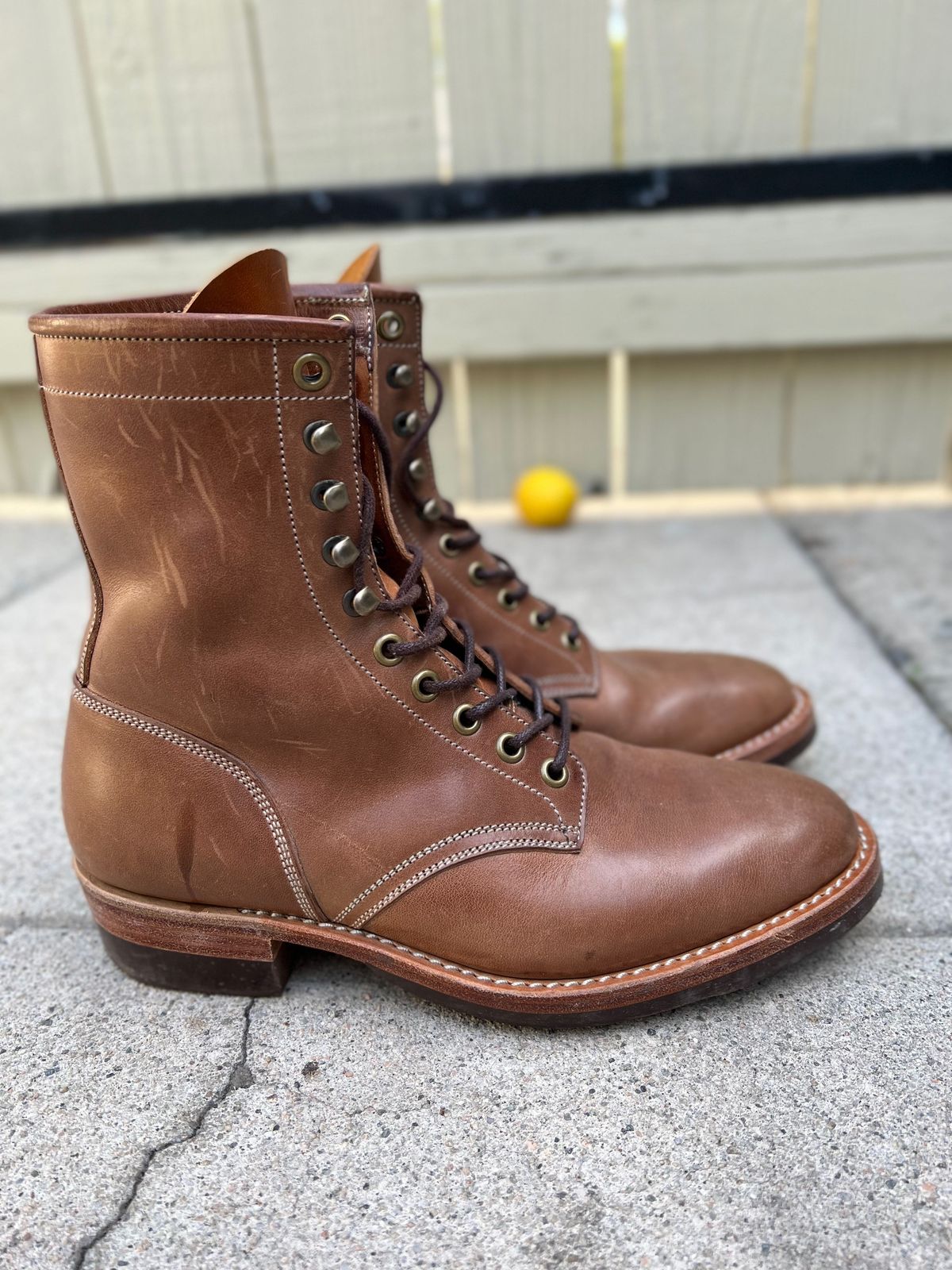Photo by patinathunderdome on December 5, 2021 of the Onderhoud SVC02 Packer Boot in Maryam Toscanello Horsebutt.