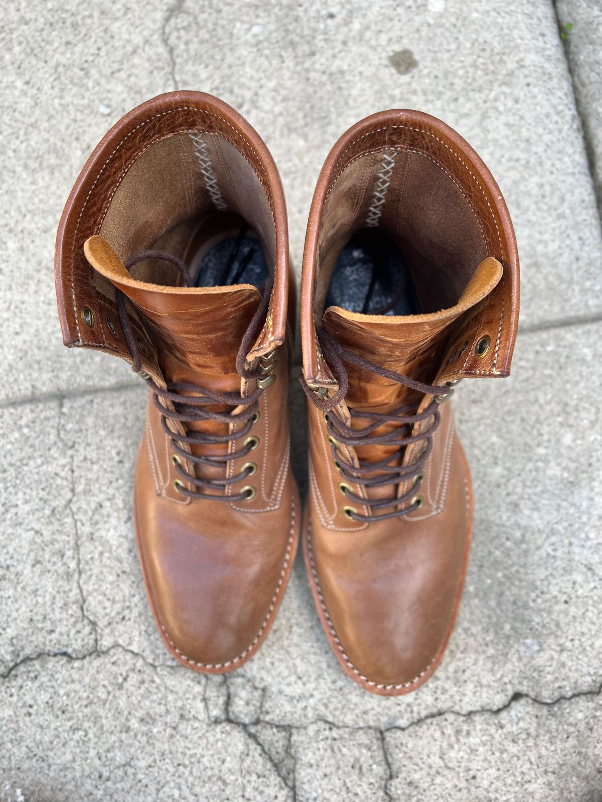Photo by patinathunderdome on December 5, 2021 of the Onderhoud SVC02 Packer Boot in Maryam Toscanello Horsebutt.