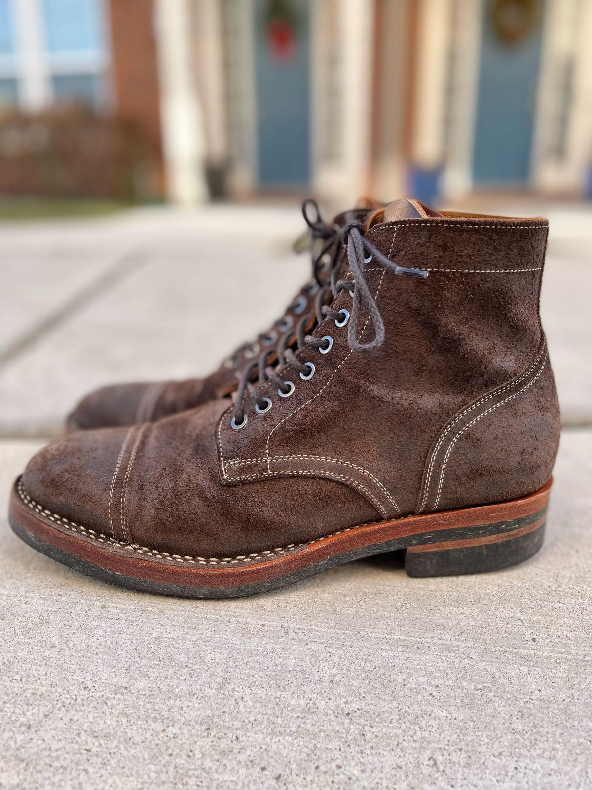 Photo by patinathunderdome on February 5, 2022 of the Benzein The Catcher in Indonesian Brown Waxed Flesh.