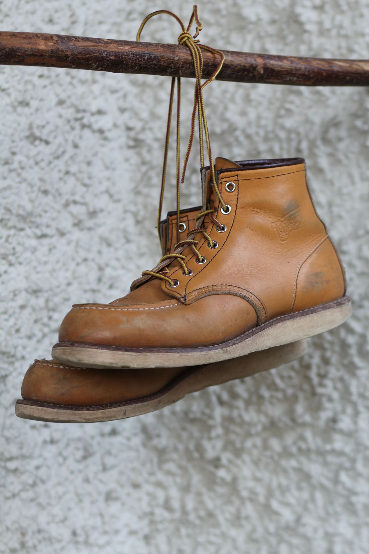 Photo by patinathunderdome on March 5, 2022 of the Red Wing 6-Inch Classic Moc in S.B. Foot Maize Mustang.